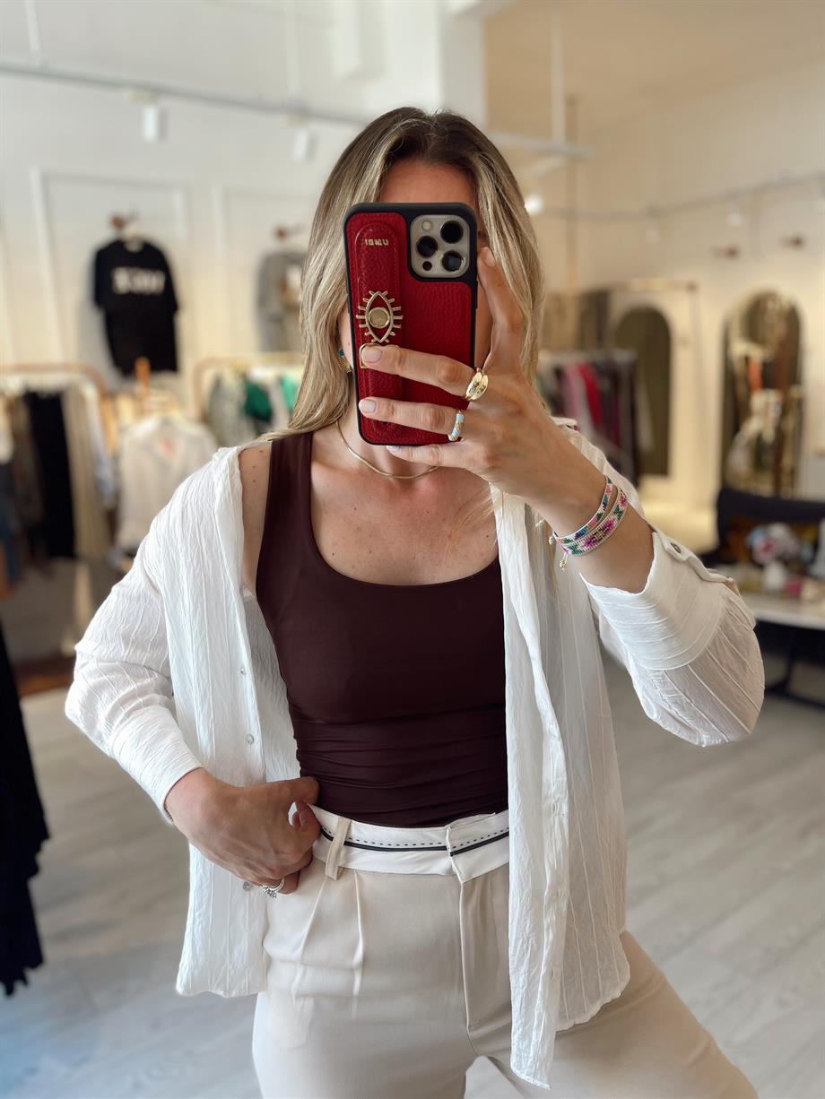 Kahve Orj. Marka Kare Yaka Atlet