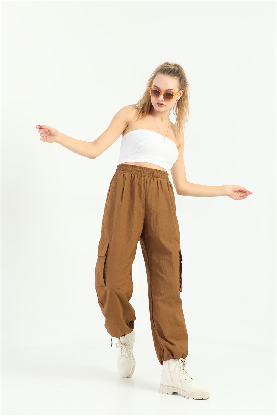 Kahve Paraşüt Pantolon