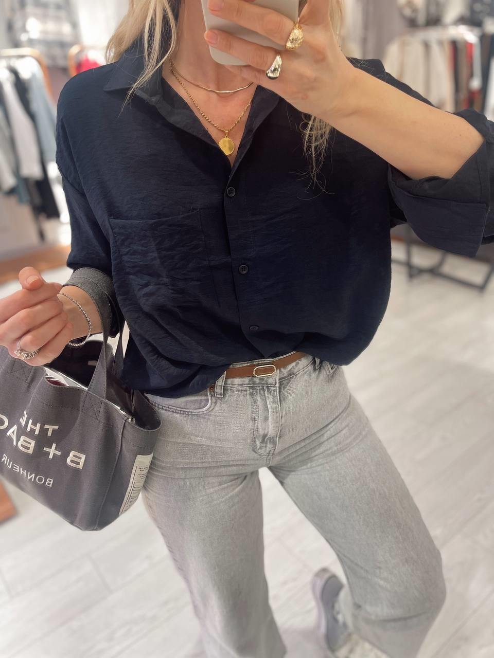 Lacivert Orj Marka Gömlek