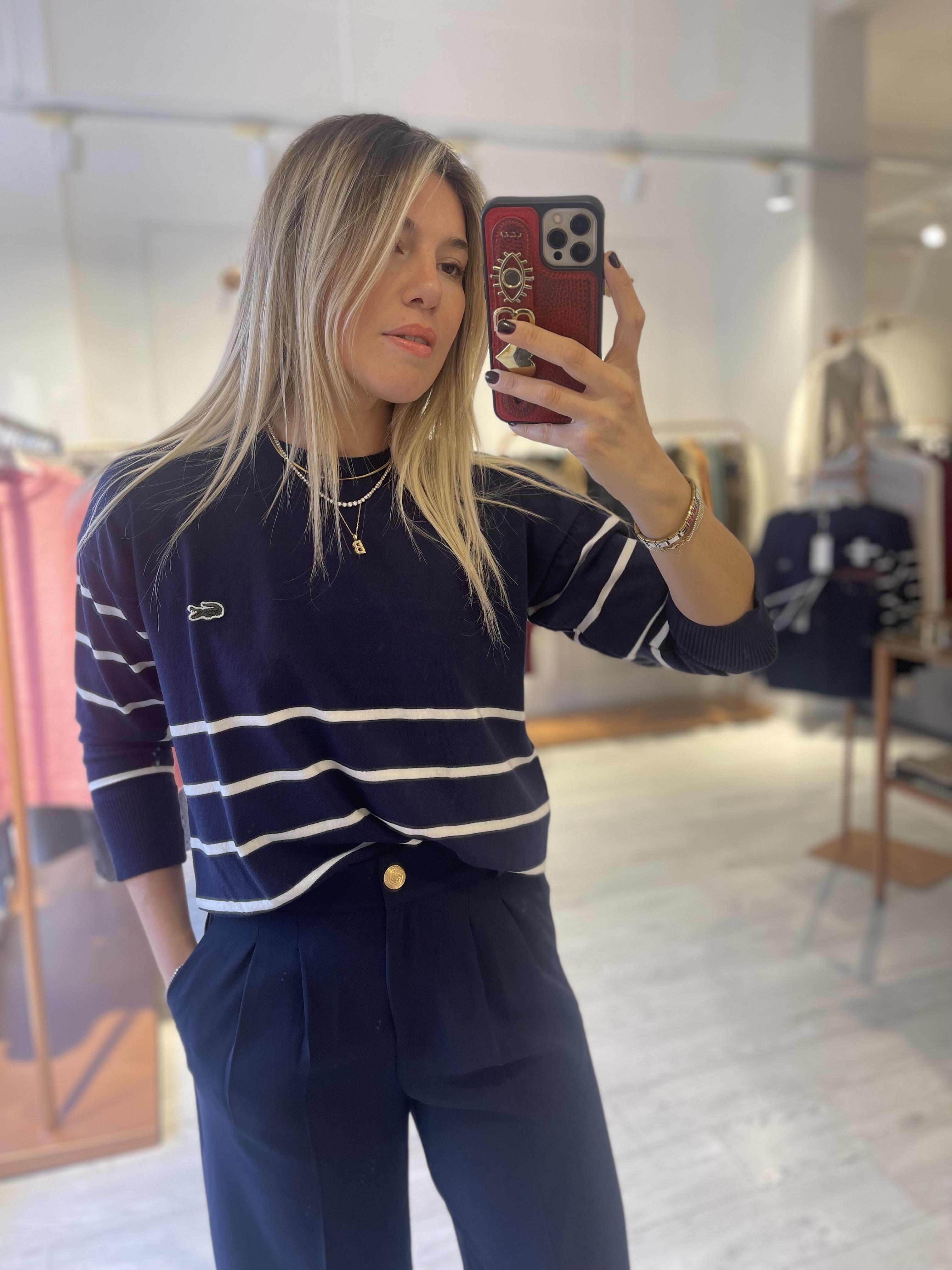 Lacivert Premium Doku Bisiklet Yaka Kazak