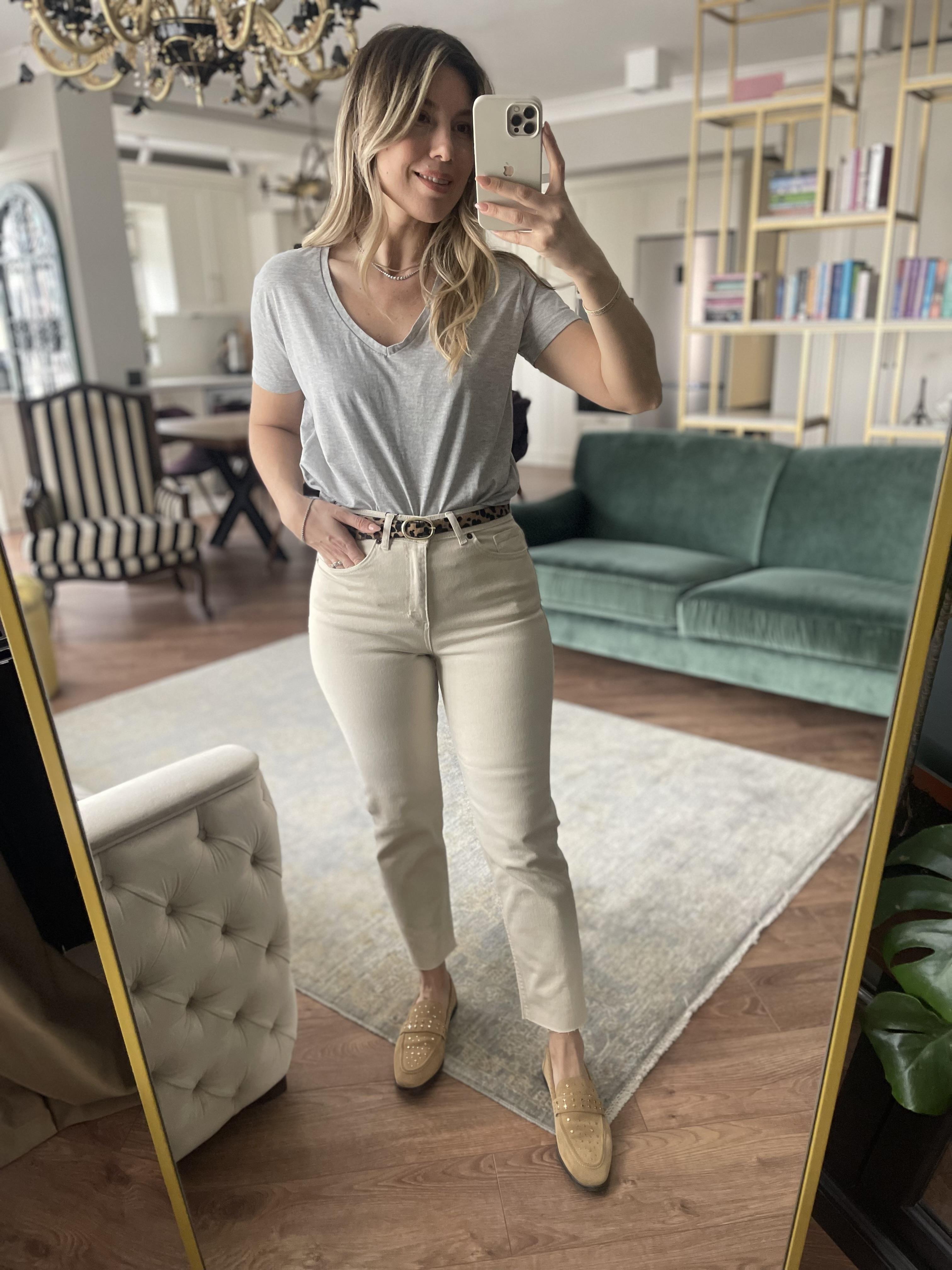 Linda Ekru Likralı Boyfit Jean 
