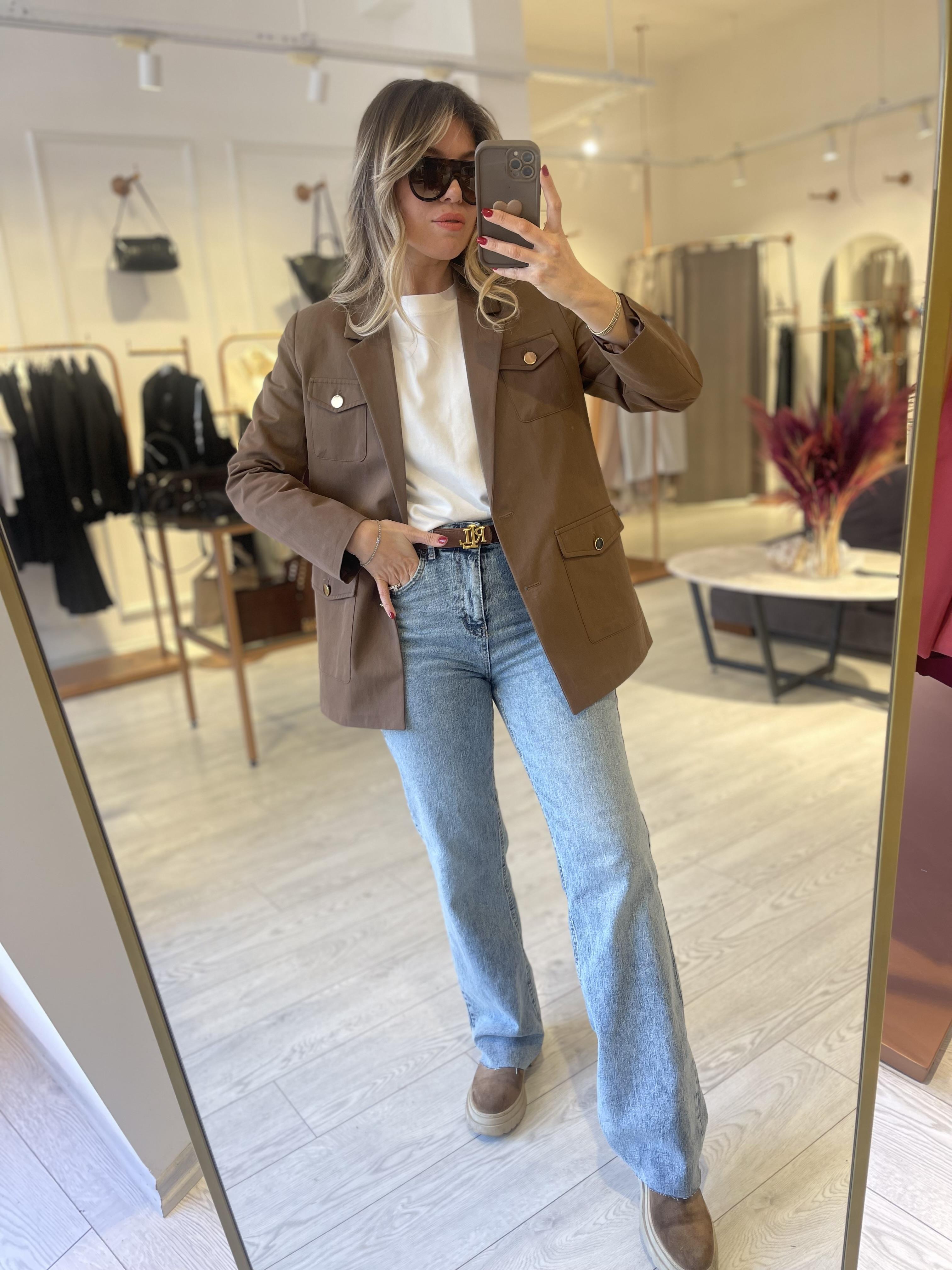 Luna Buz Mavi Ful Likralı Yüksek Bel Straight Jean 