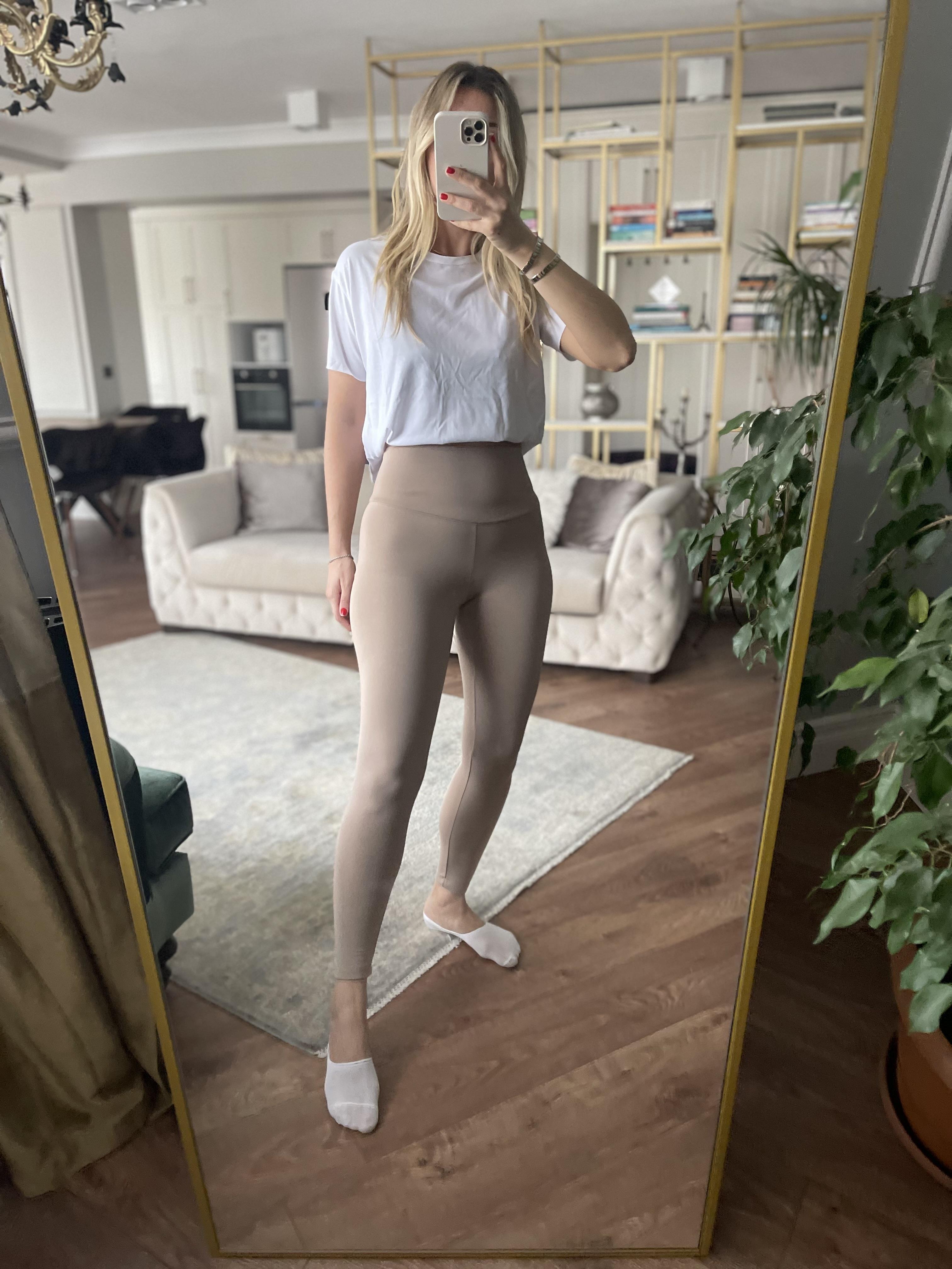 Marka Model Şardonlu Fit Tayt Bej