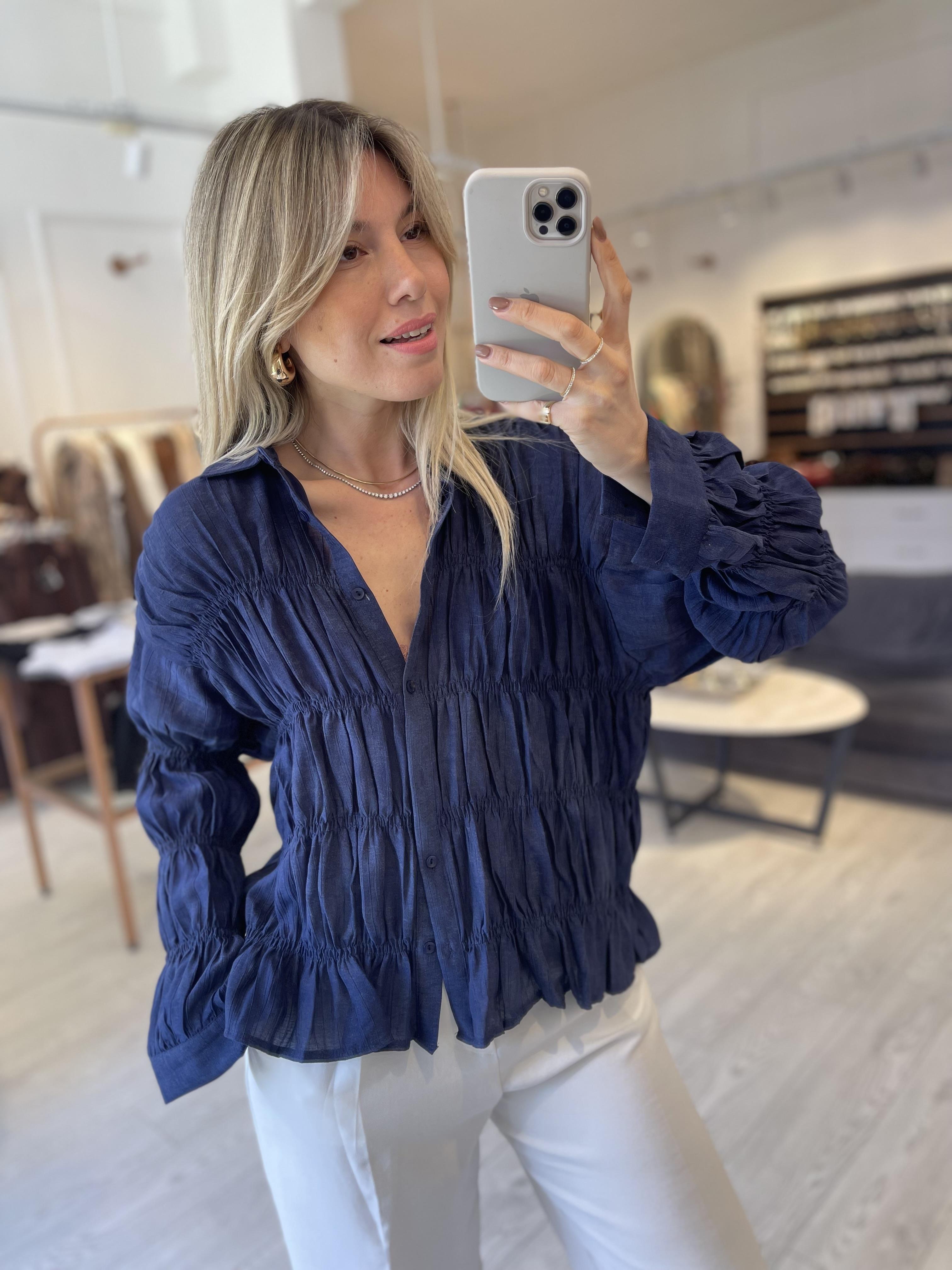 Mas.Lacivert Tasarım Gömlek