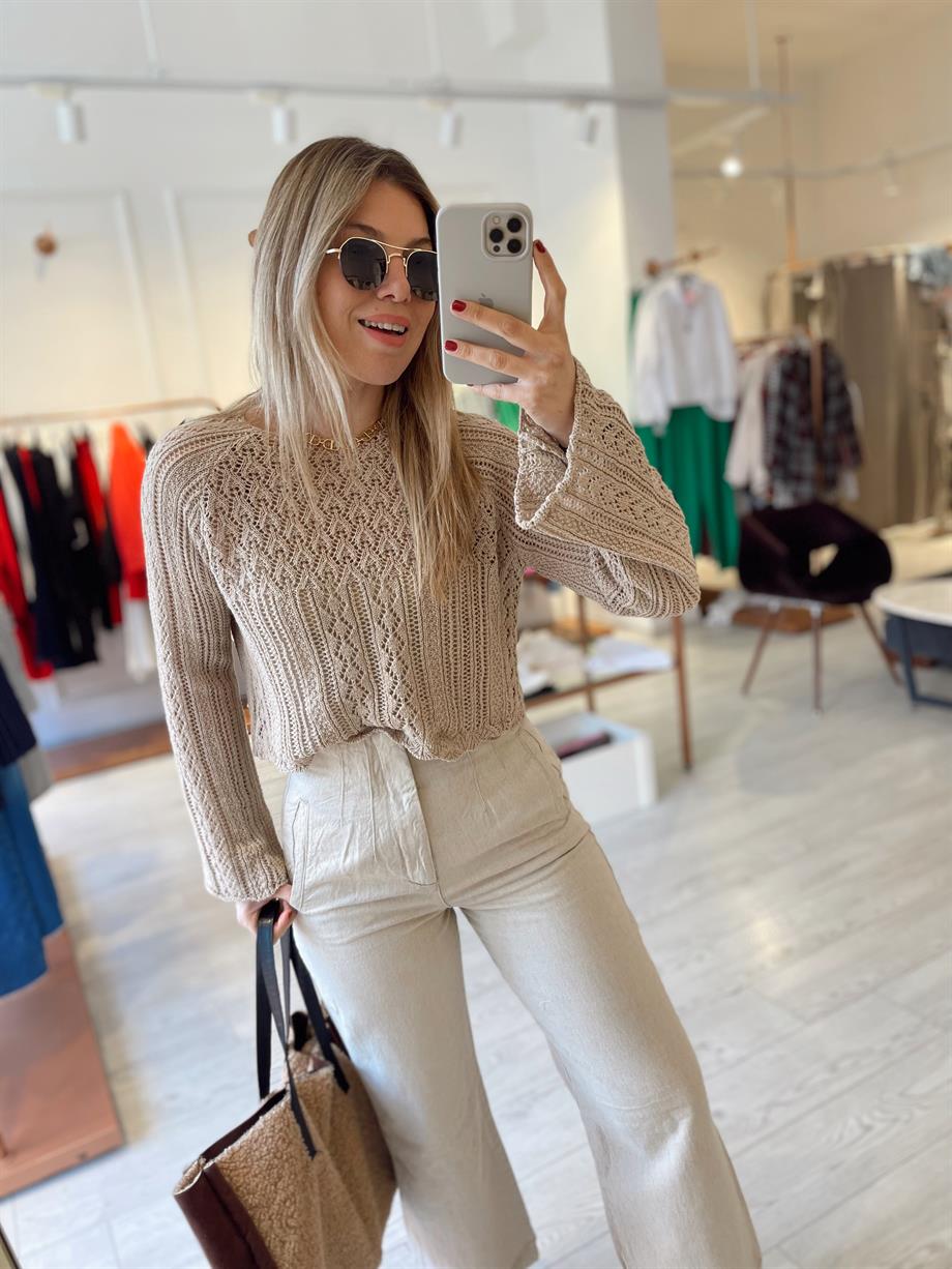 Orj Marka Ultra Yüksel Bel Keten Pantalon · 4