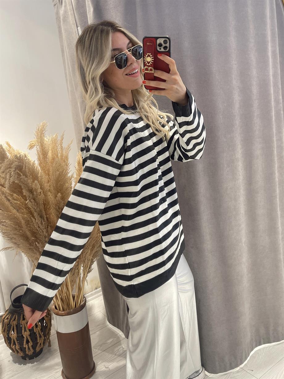 Premium Kumaş Çizgili Triko