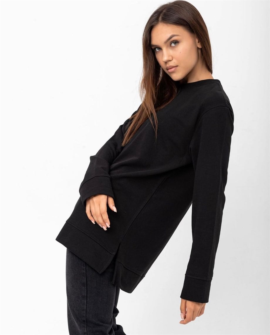 Siyah Basic Sweatshirt
