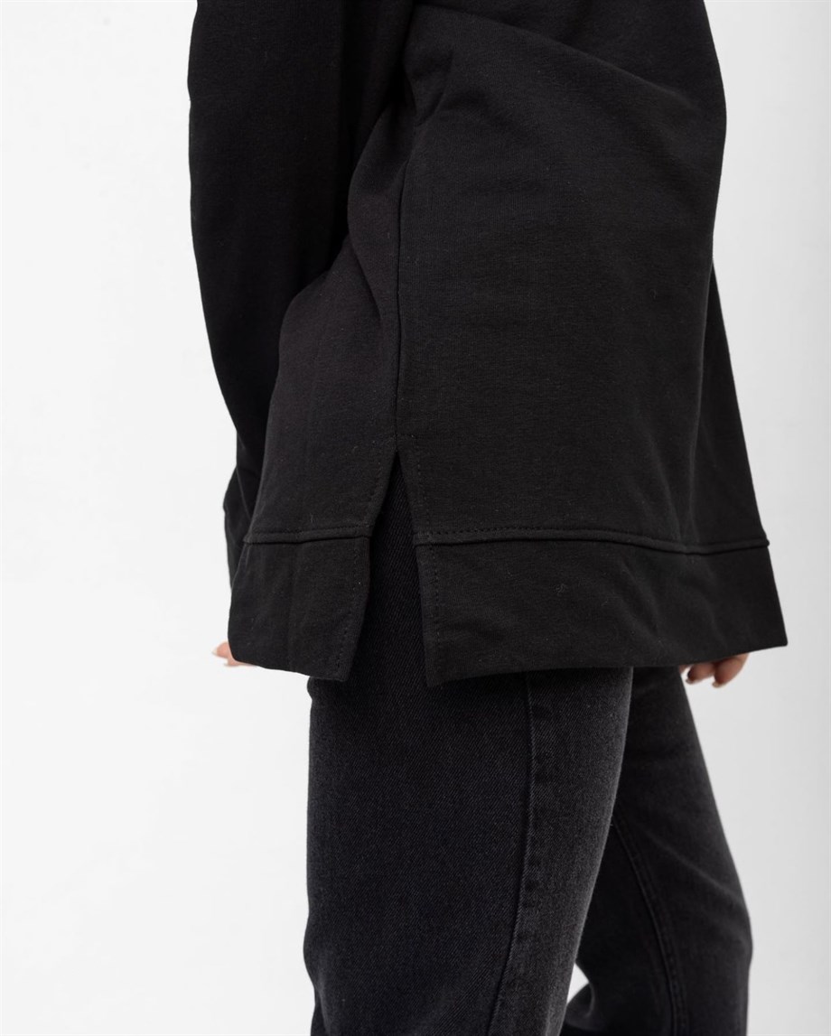 Siyah Basic Sweatshirt · 2