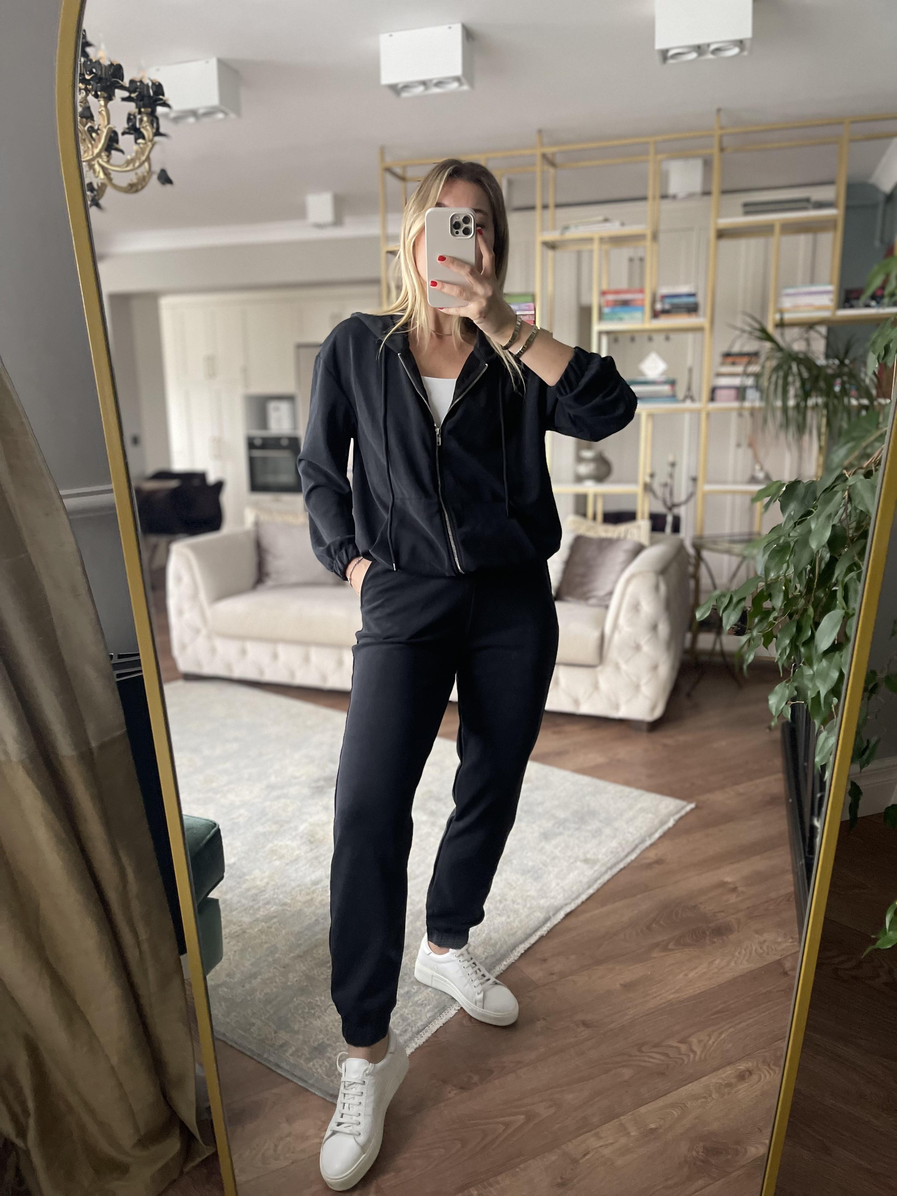 Siyah Modal Kumaş Jogger