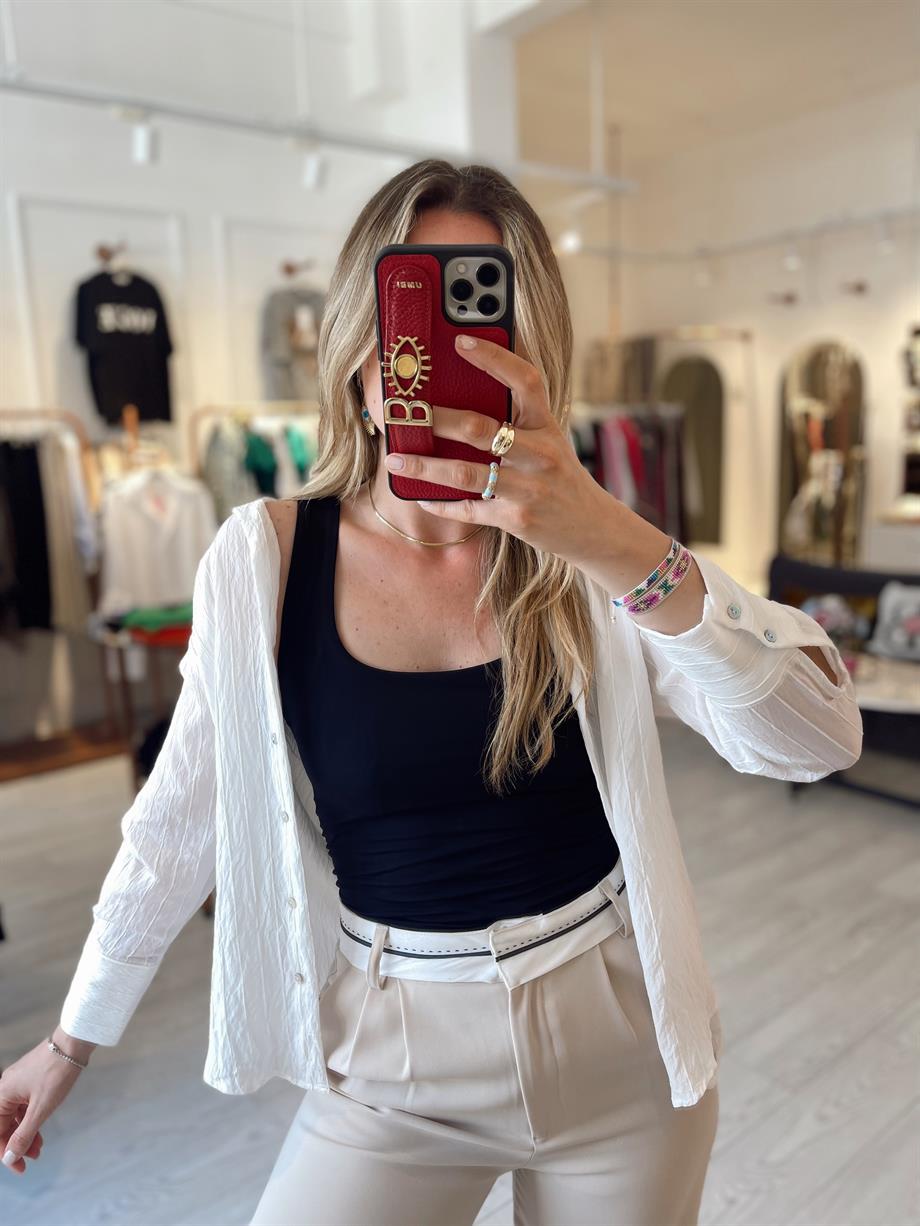 Siyah Orj Marka Kare Yaka Atlet