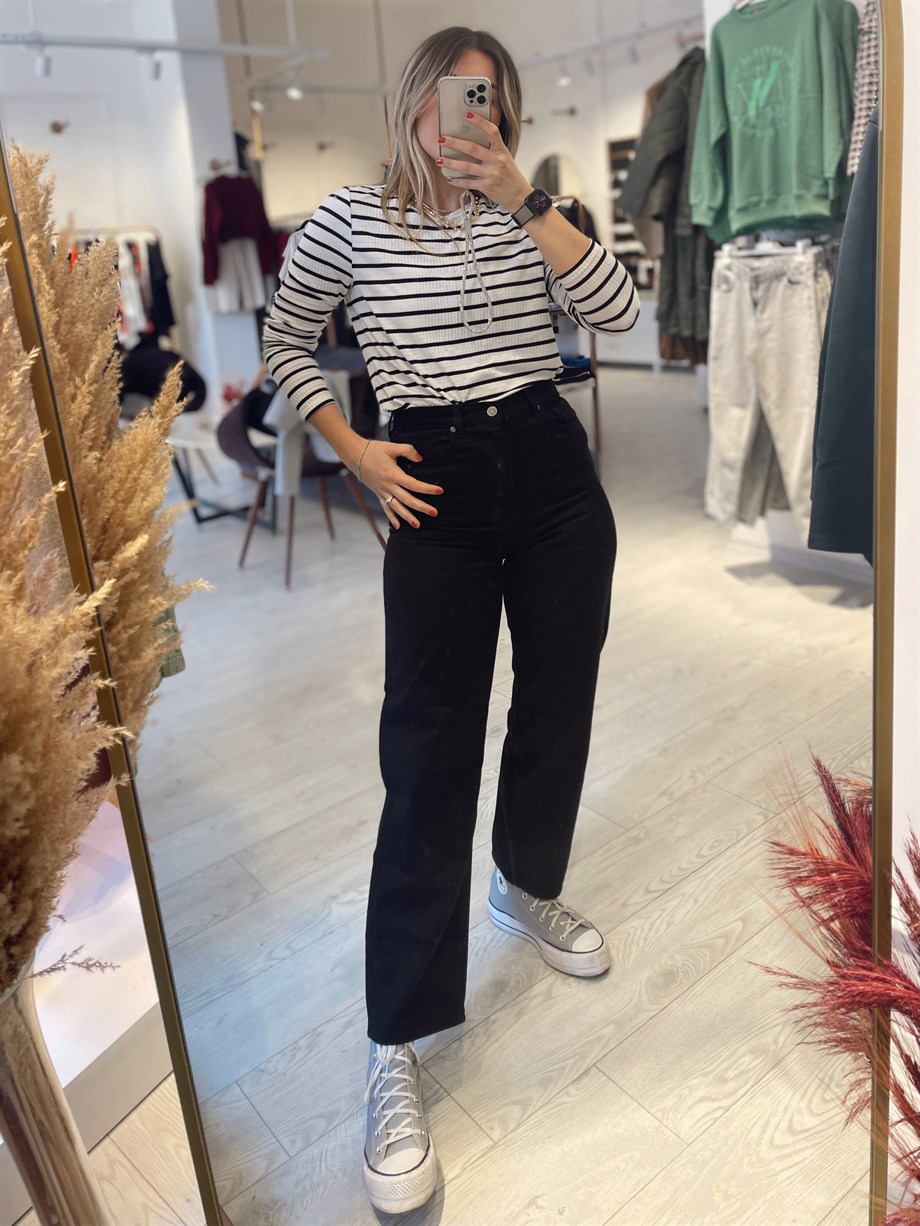 Siyah Orj. Marka Mom Jean