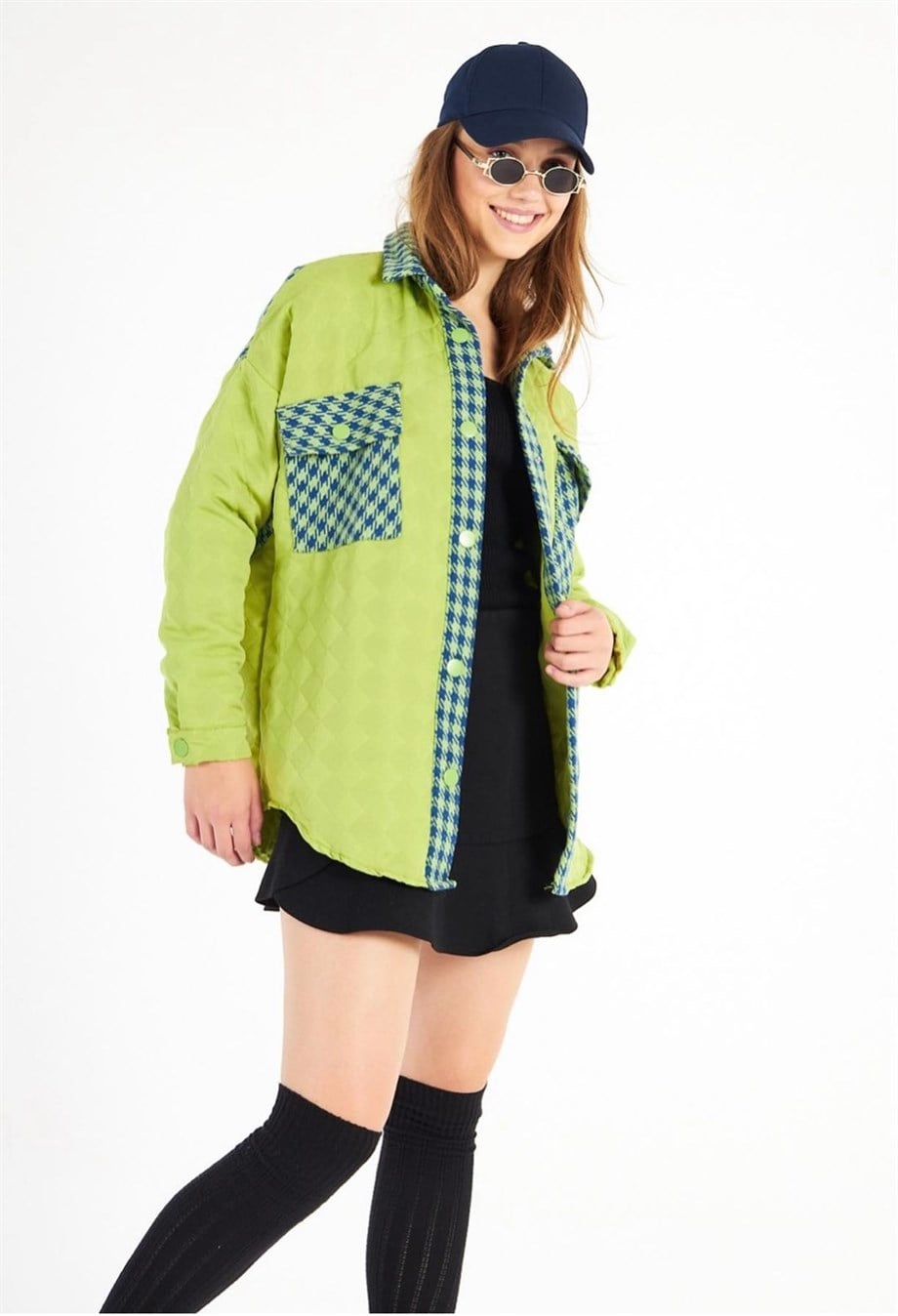 Yeşil Kapitone Ceket 