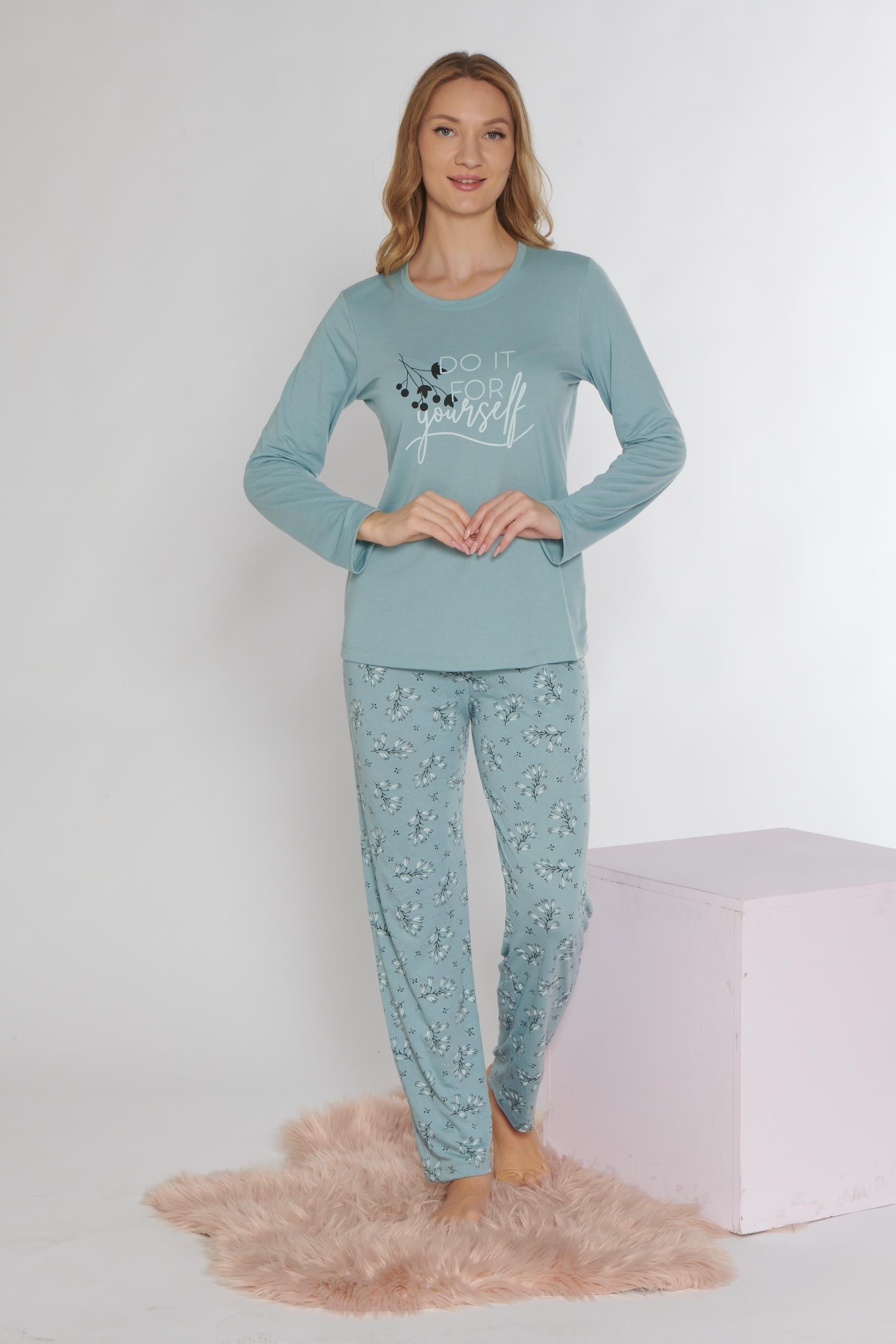 UZUN KOL PİJAMA TAKIMI VİSKON ALPERİ 790-37
