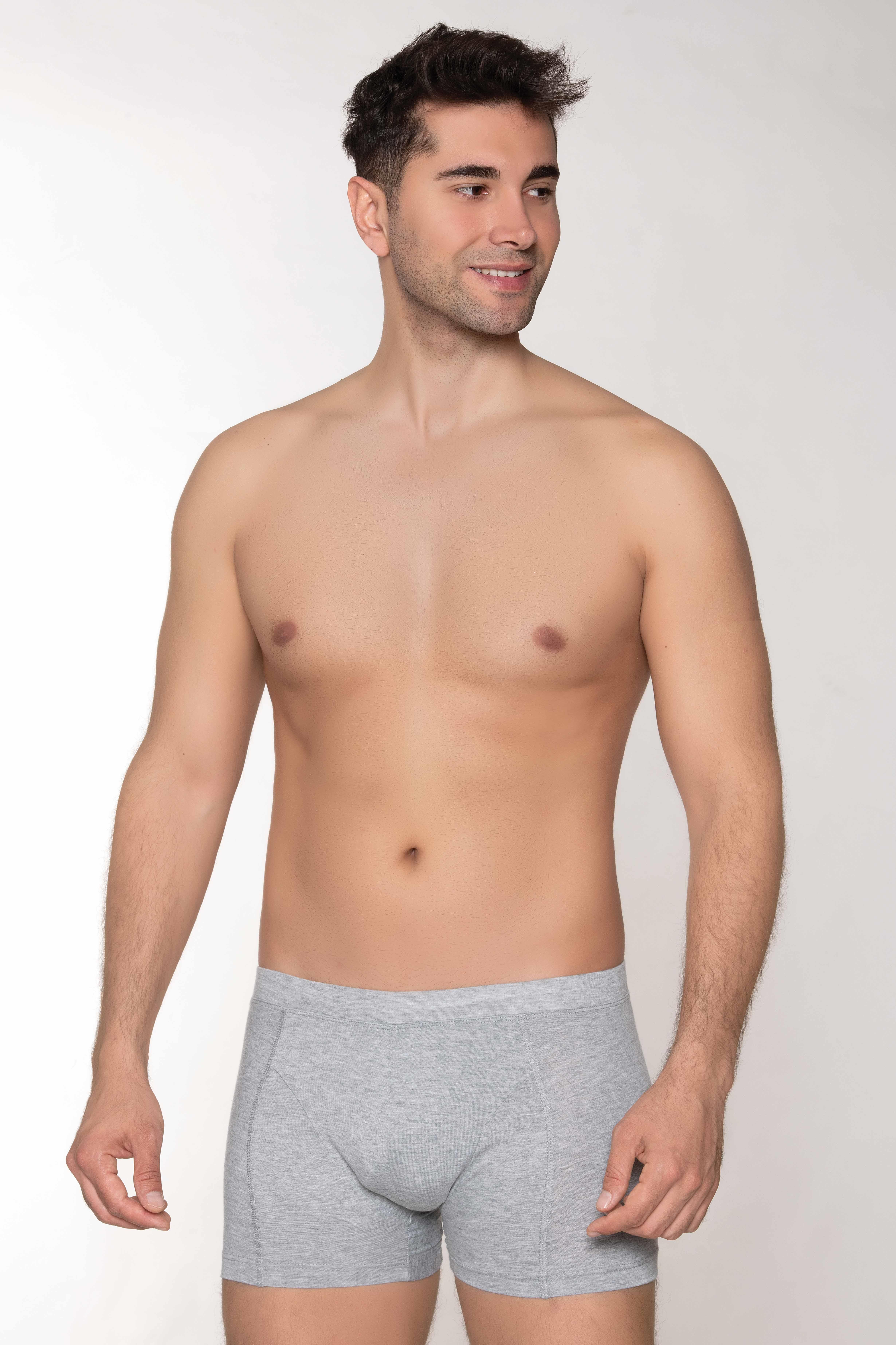 ERKEK MODAL BOXER GİZLİ LASTİKLİ GRİ