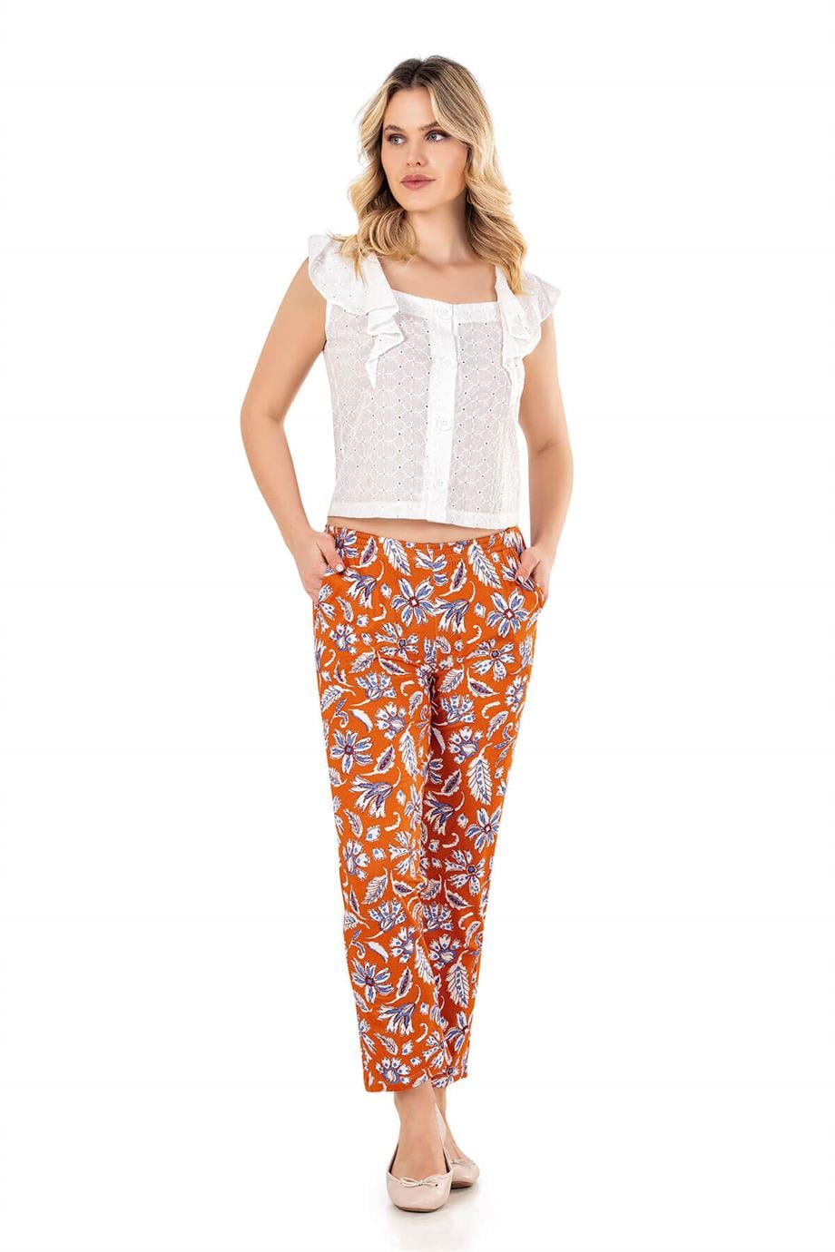 KADIN YAZLIK DÜĞMELİ TÜL SIFIR KOL HOMEWEAR DOWRY 08-58