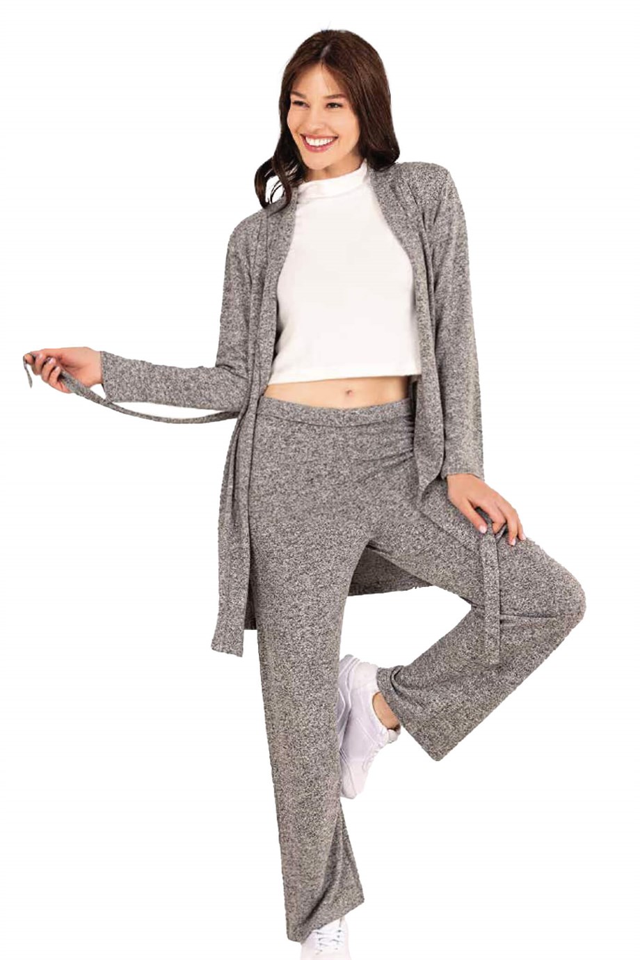 KADIN HIRKALI KIŞLIK ÜÇLÜ PİJAMA SET HOMEWEAR DOWRY 15-10