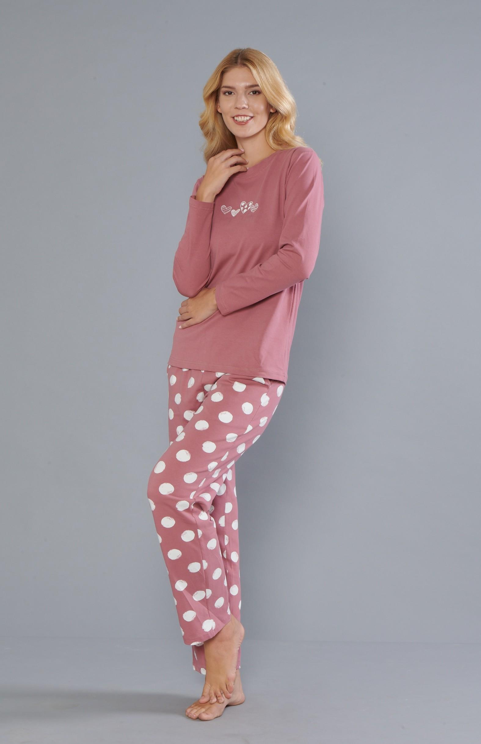 DOWRY Kadın %100 Pamuk Uzun Kollu Pijama Takımı 09-271