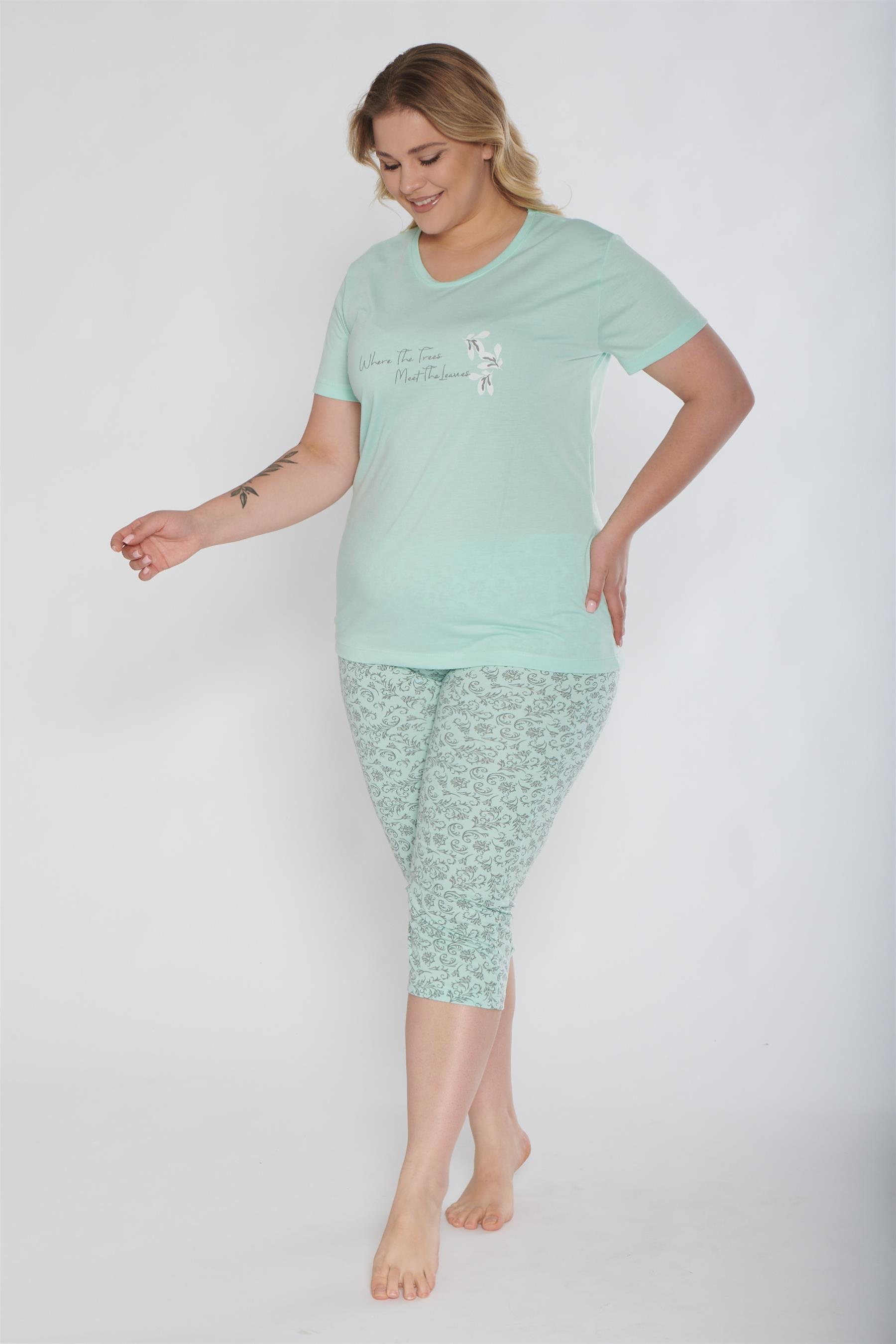 BÜYÜK BEDEN BATTAL KAPRİ TAKIM ALPERİ  B770-01