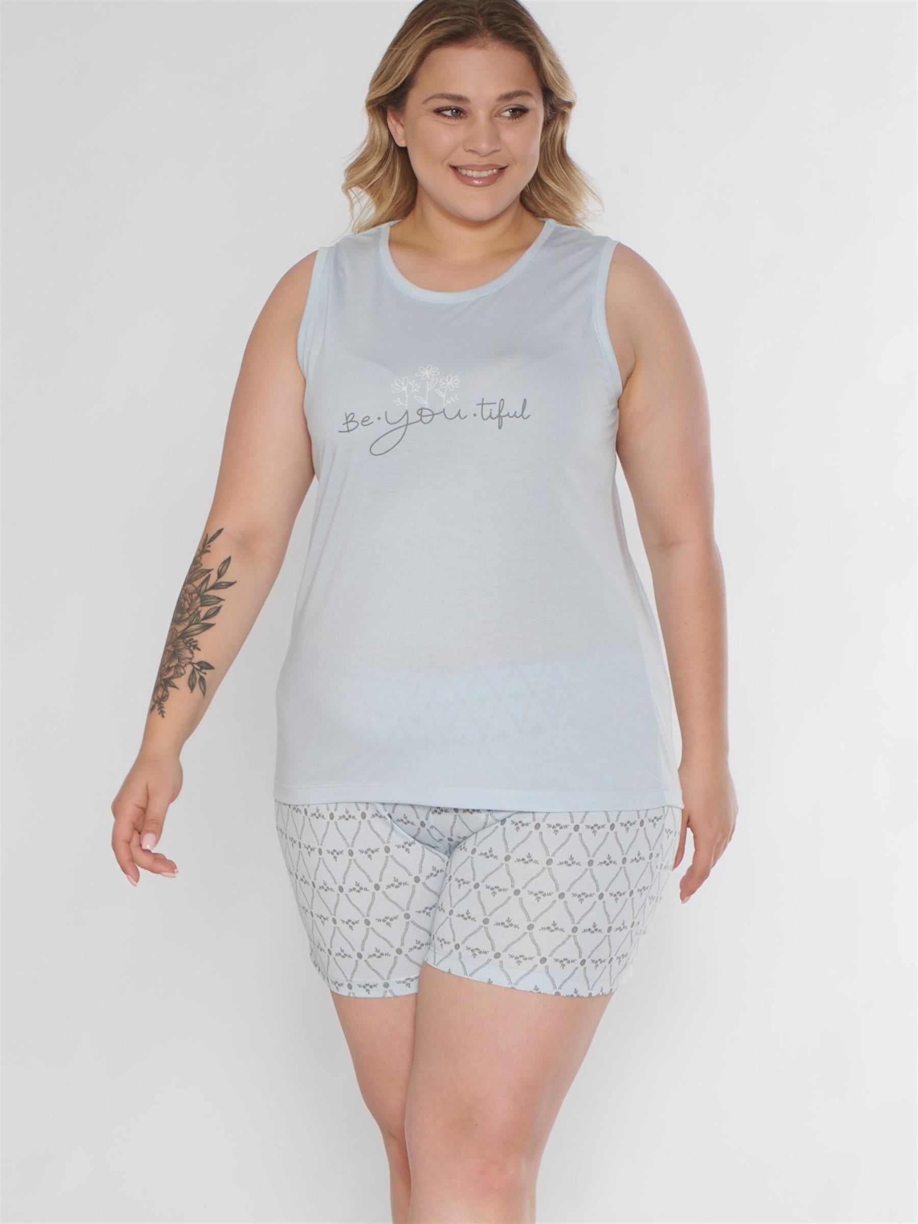 BÜYÜK BEDEN BATTAL ASKILI ŞORT TAKIM ALPERİ B760-05