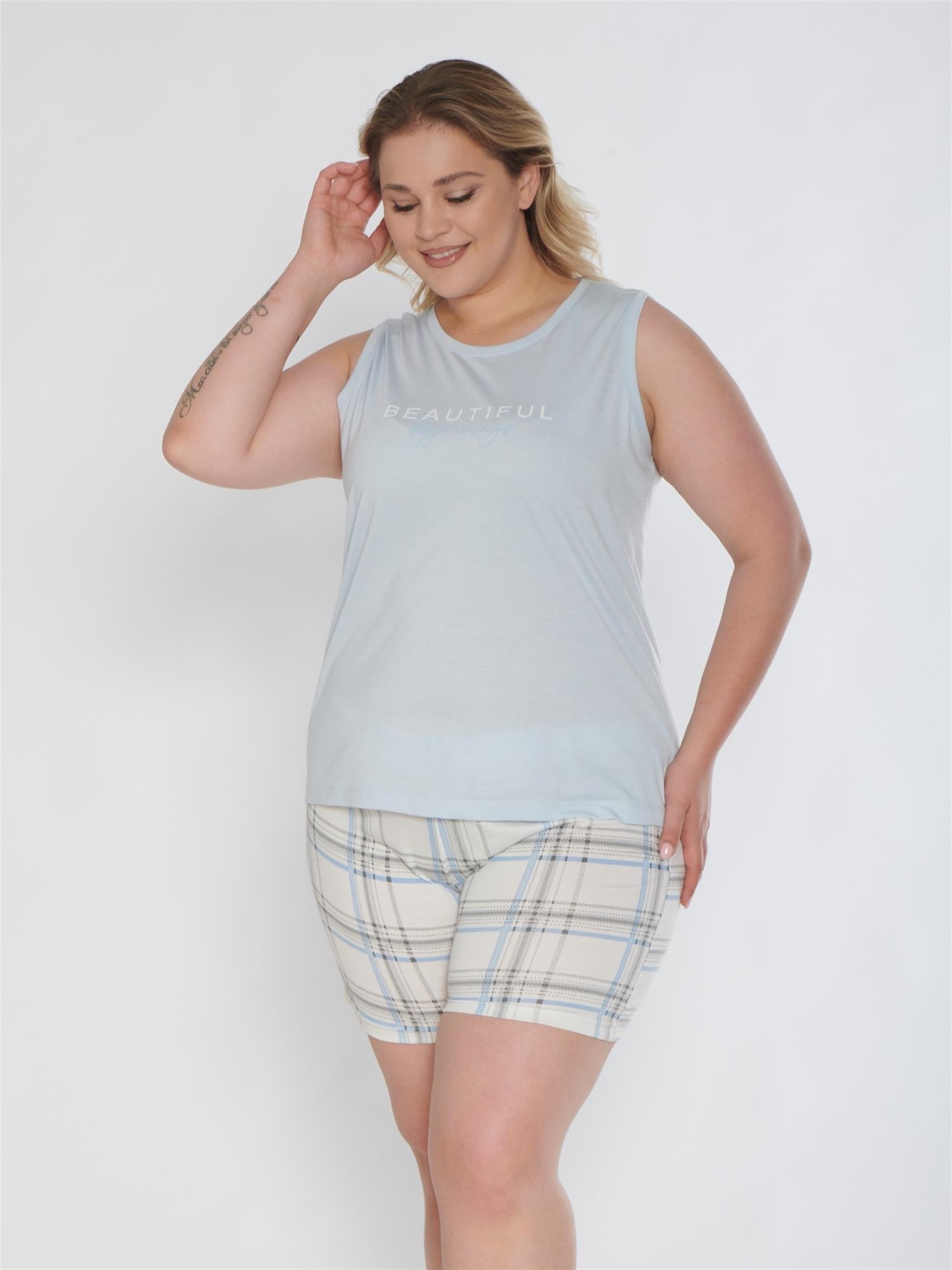 BÜYÜK BEDEN BATTAL ŞORT TAKIM ALPERİ B760-07