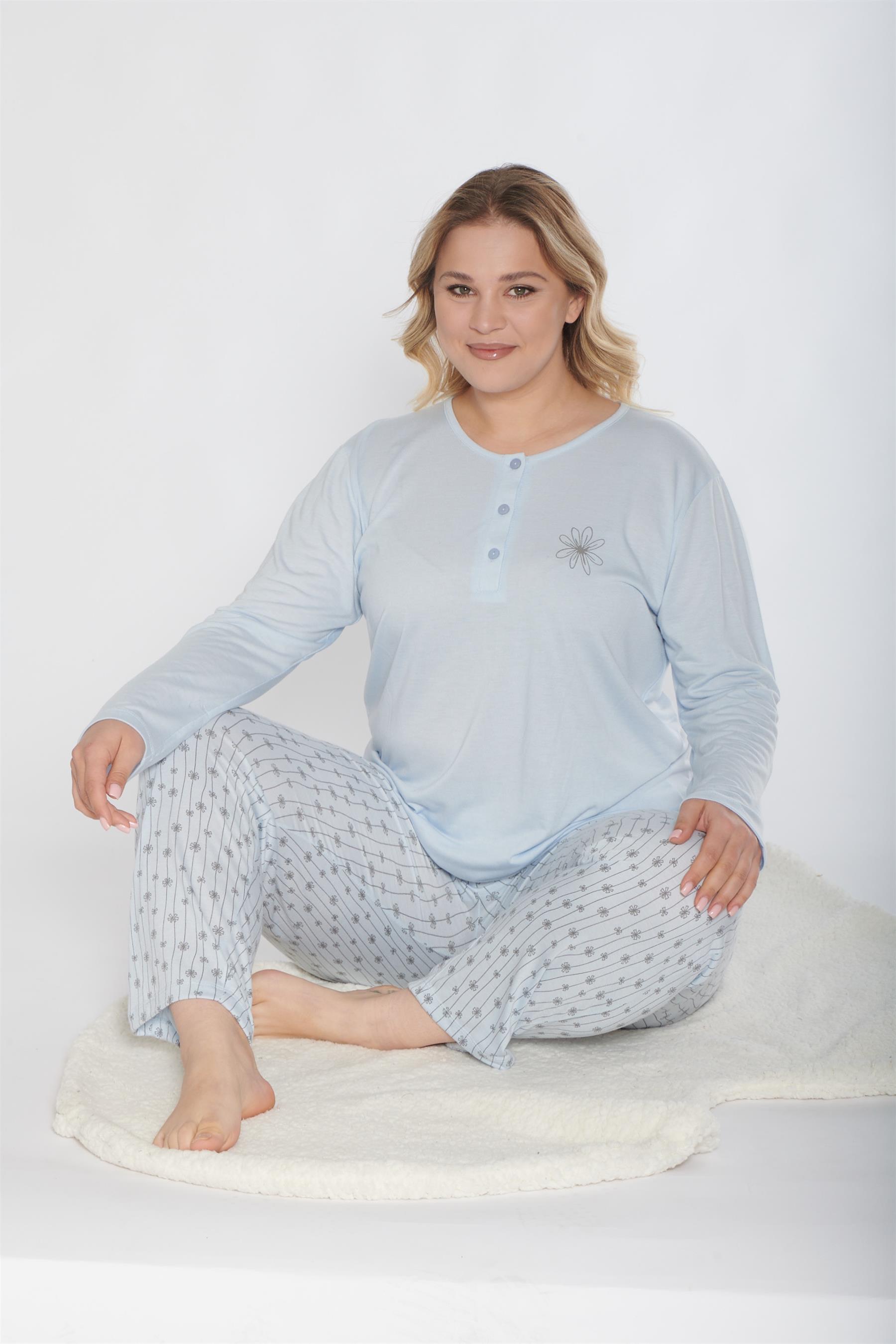 ALPERİ BATTAL UZUN KOL PİJAMA TAKIMI B790-40