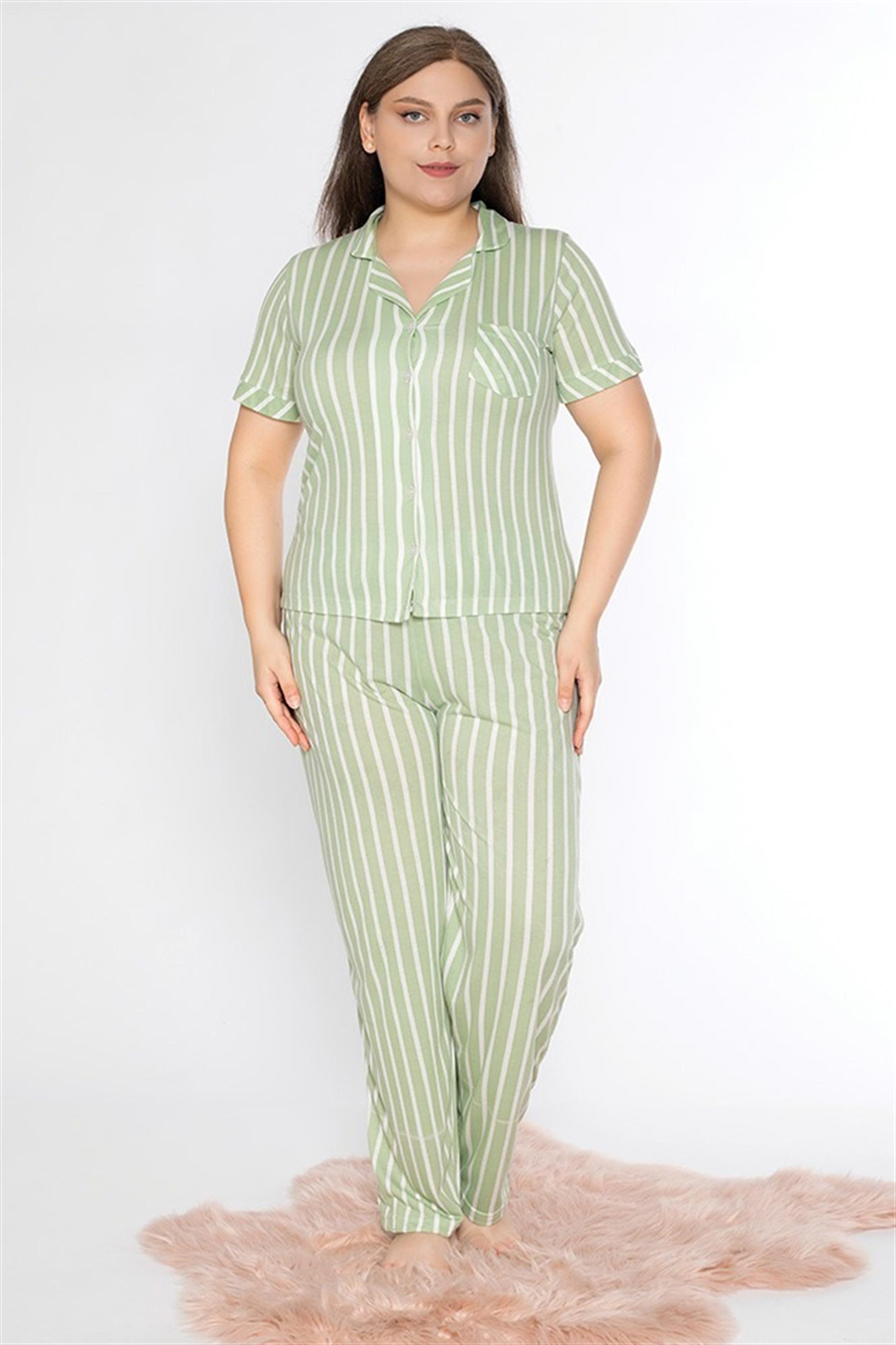 ALPERİ BOYDAN BATTAL KISA KOL PİJAMA TAKIMI B780-25