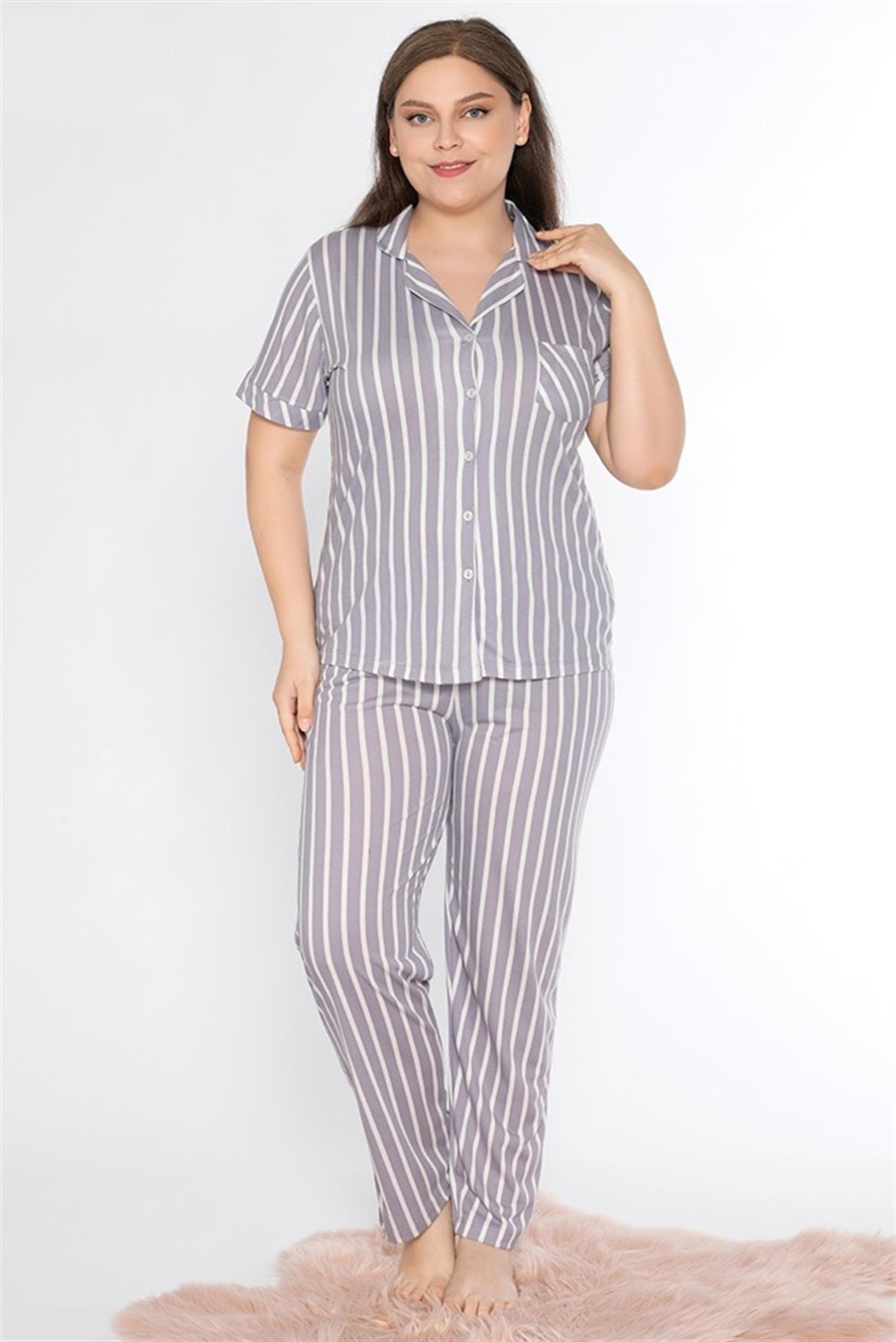 ALPERİ BOYDAN BATTAL KISA KOL PİJAMA TAKIMI B780-25