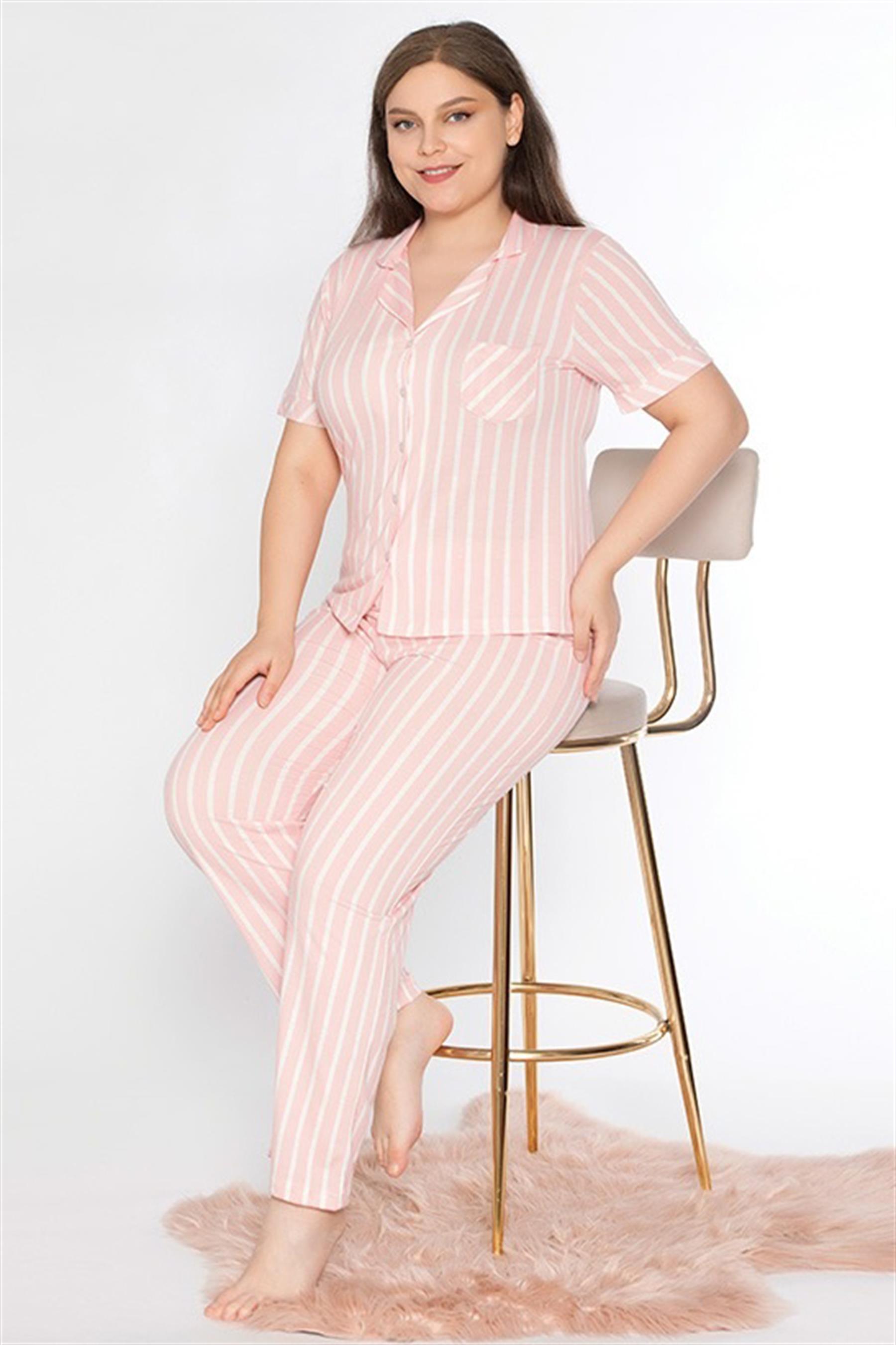 ALPERİ BOYDAN BATTAL KISA KOL PİJAMA TAKIMI B780-25