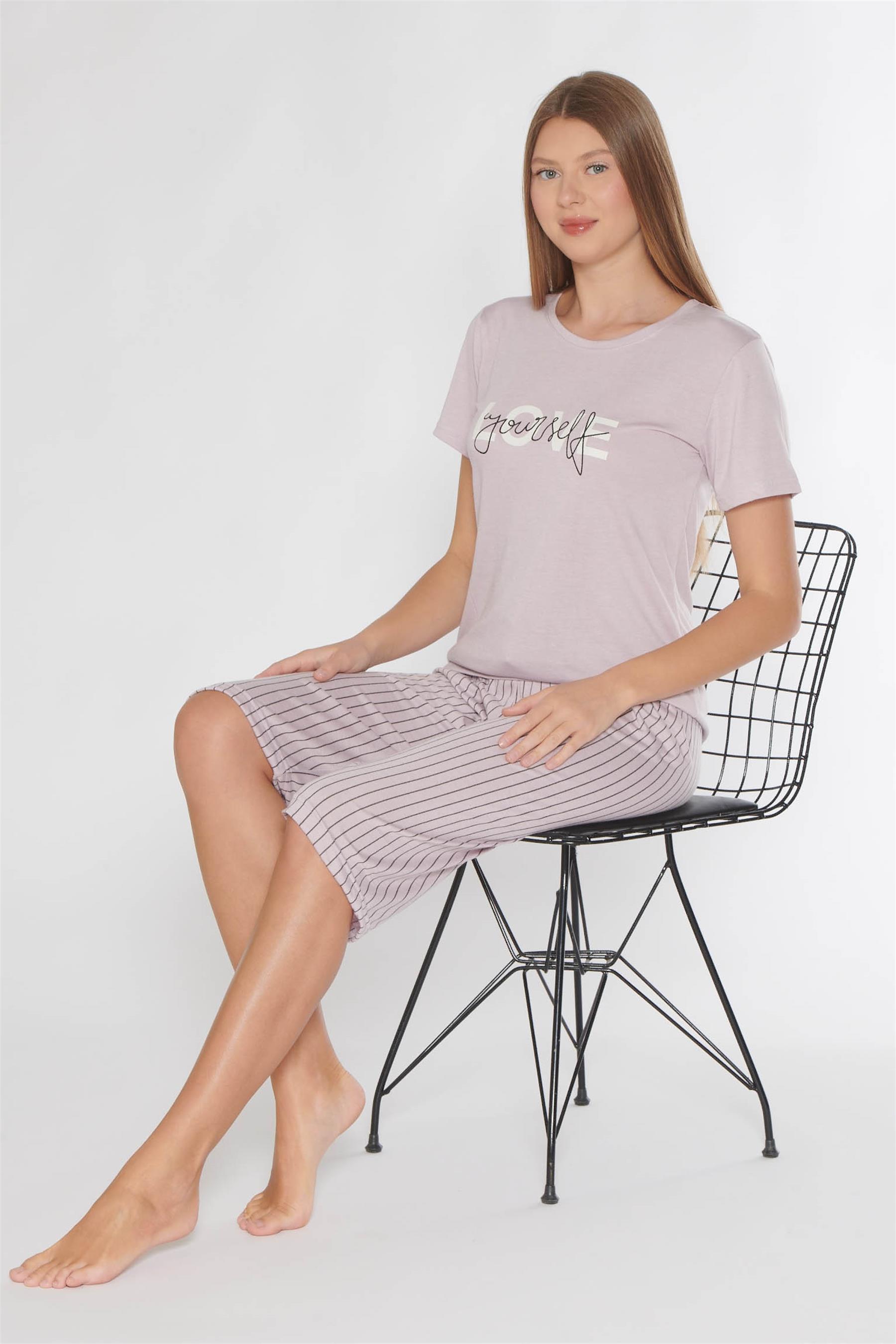 ALPERİ KAPRİ KISA KOL PİJAMA TAKIM 770-02