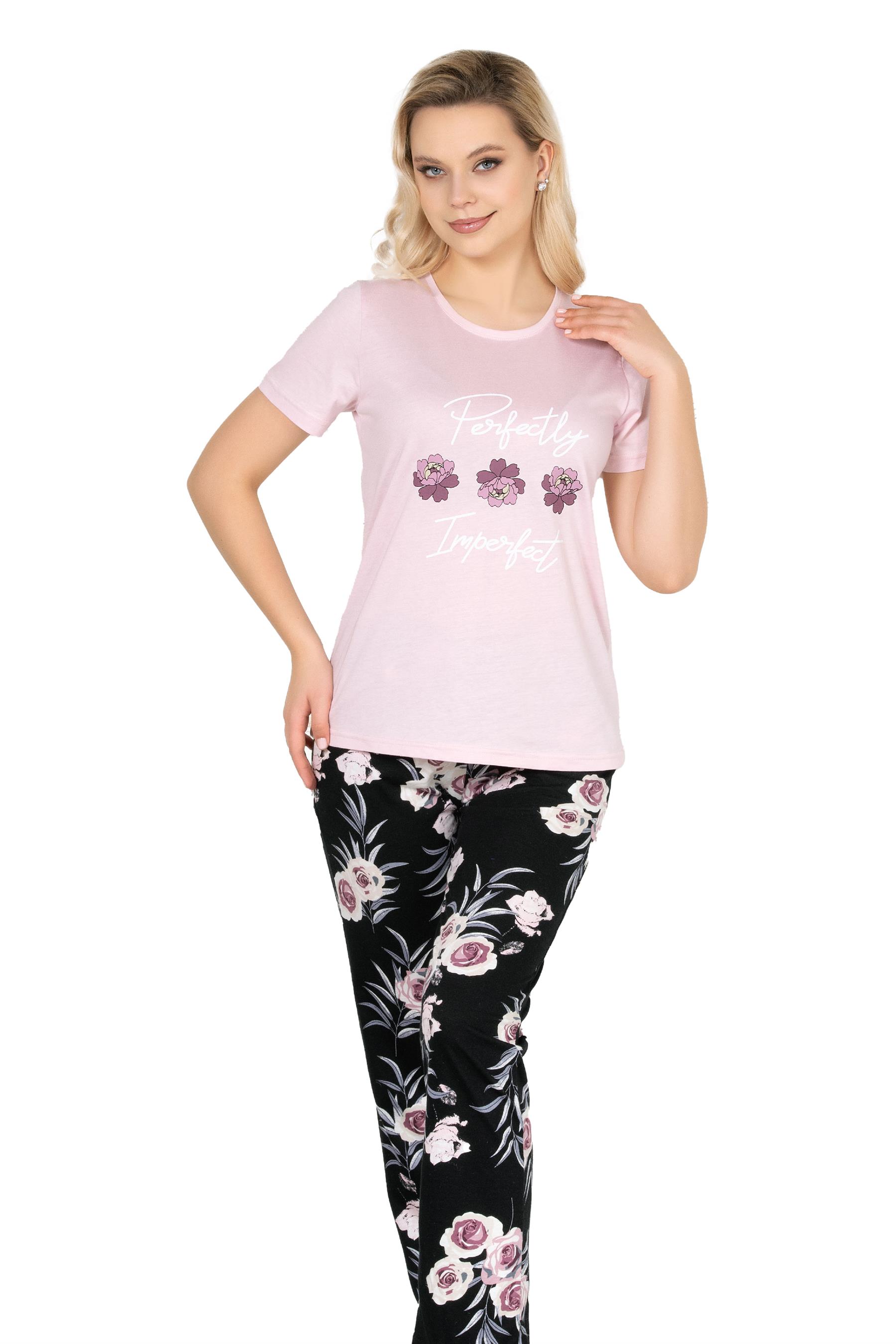 KISA KOL YAZLIK MODAL PİJAMA TAKIMI ALPERİ 78-48