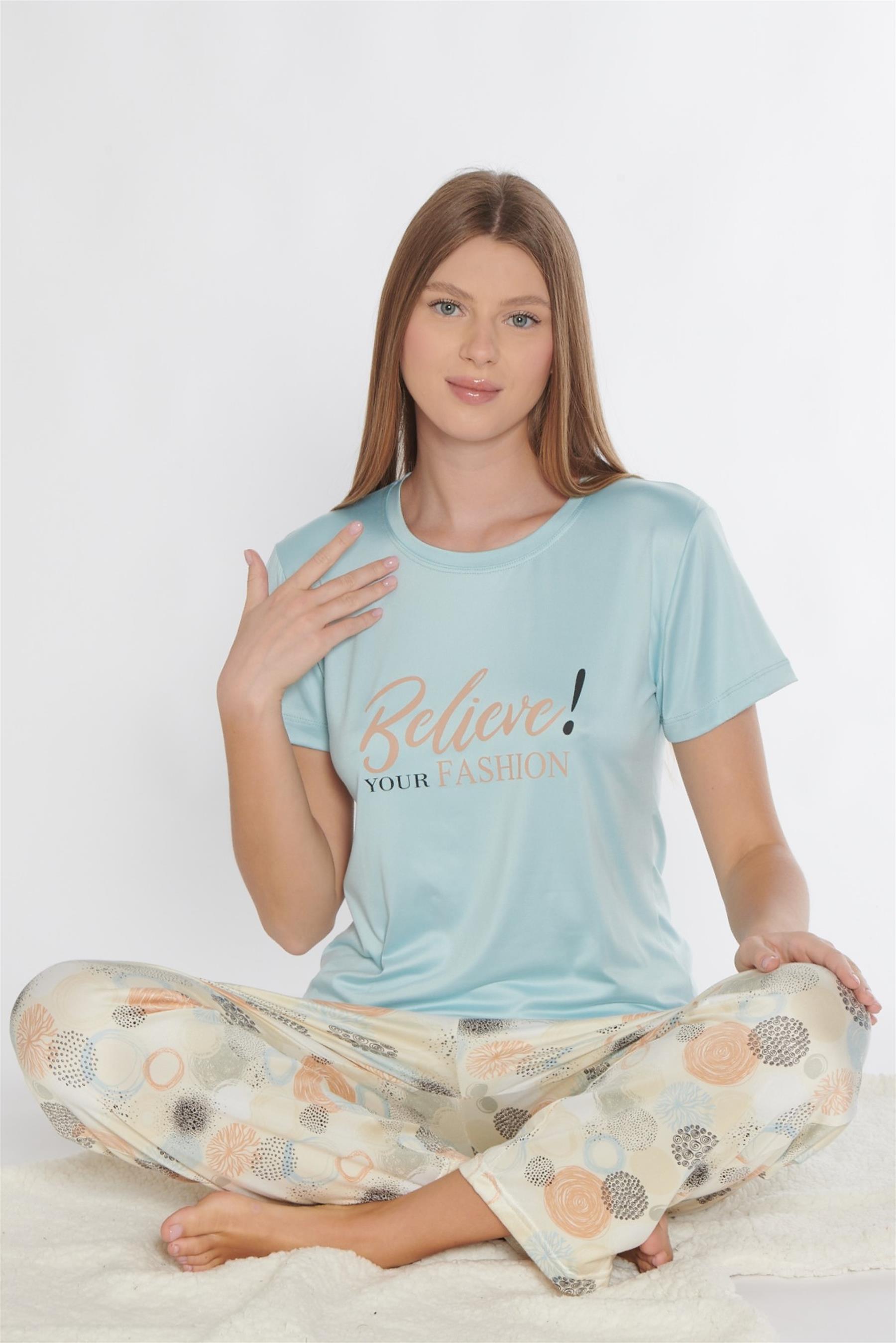 KISA KOL PİJAMA TAKIMI VİSKON 780-310