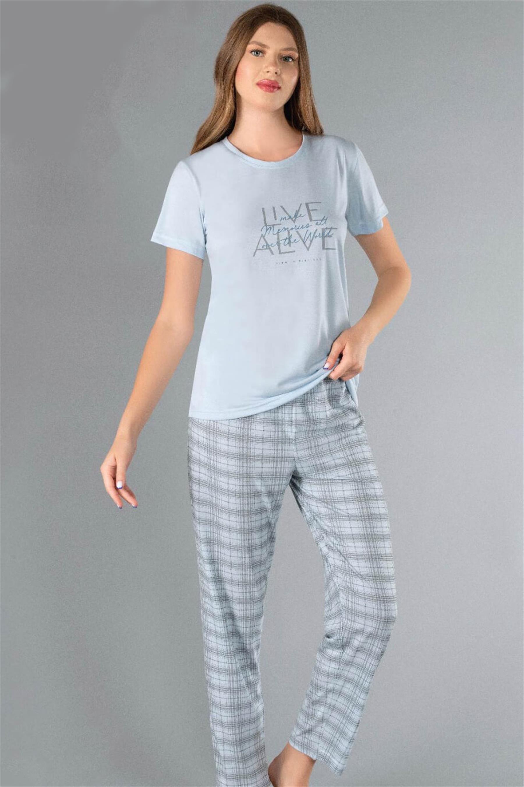 ALPERİ KISA KOL PİJAMA TAKIMI 780-40