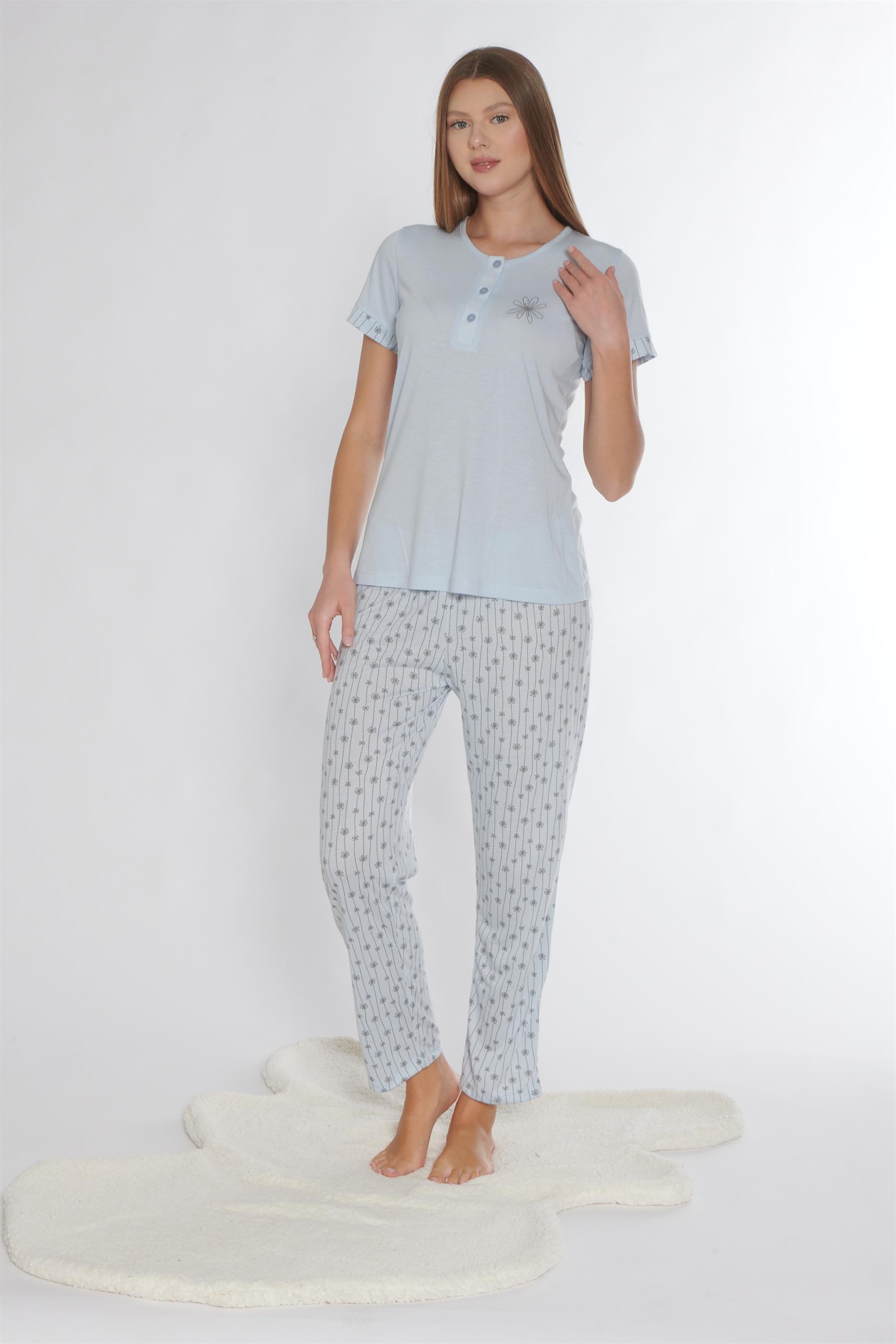 KISA KOL PİJAMA TAKIMI VİSKON ALPERİ 780-58