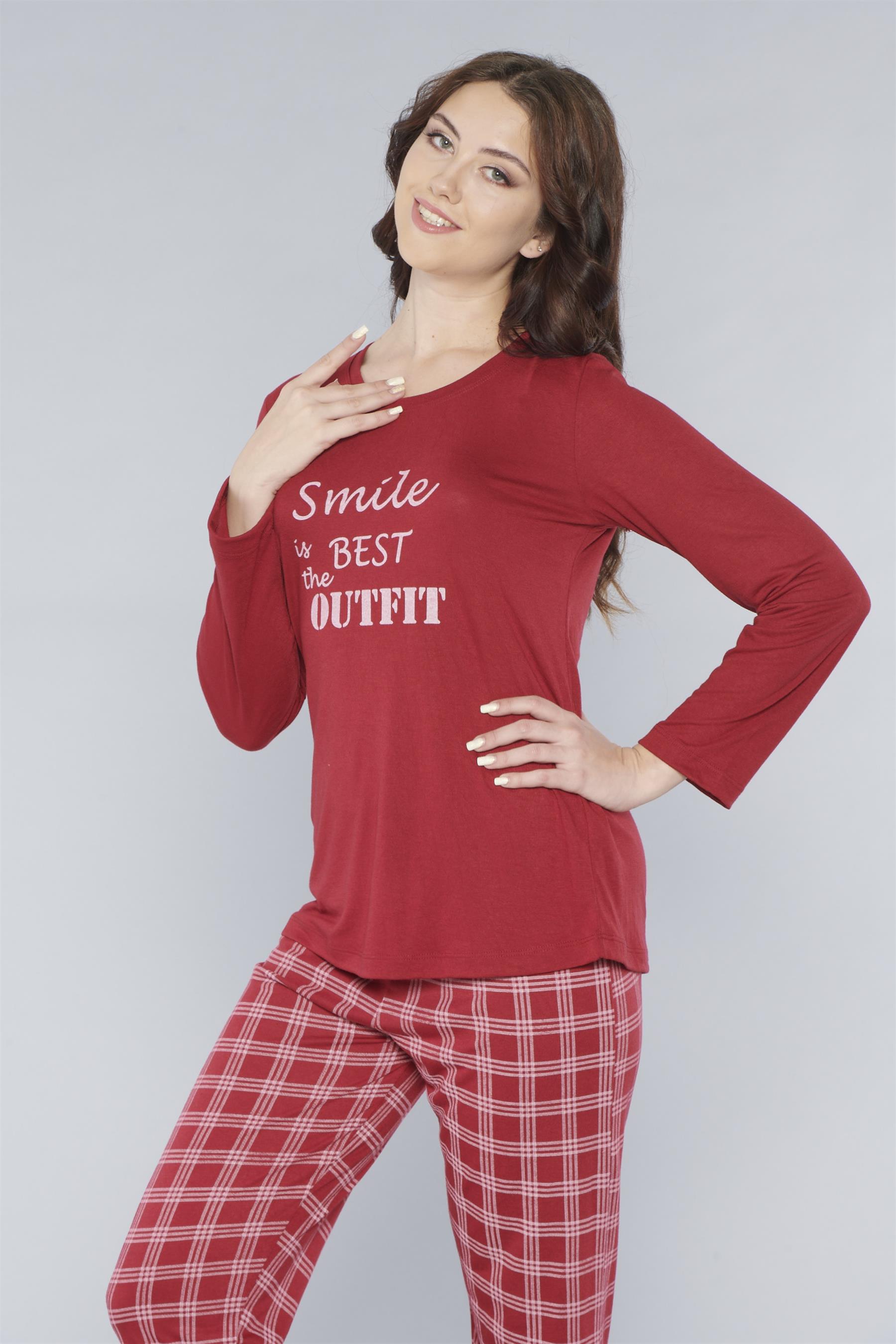 UZUN KOL PİJAMA TAKIM MEVSİLİK VİSKON ALPERİ 790-26