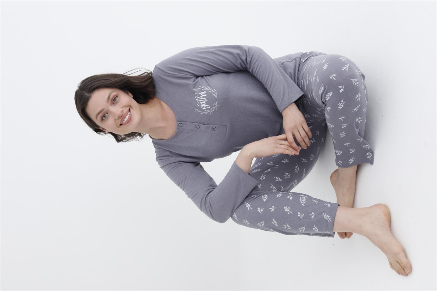 UZUN KOL MEVSİMLİK PİJAMA TAKIMI VİSKON ALPERİ 790-31