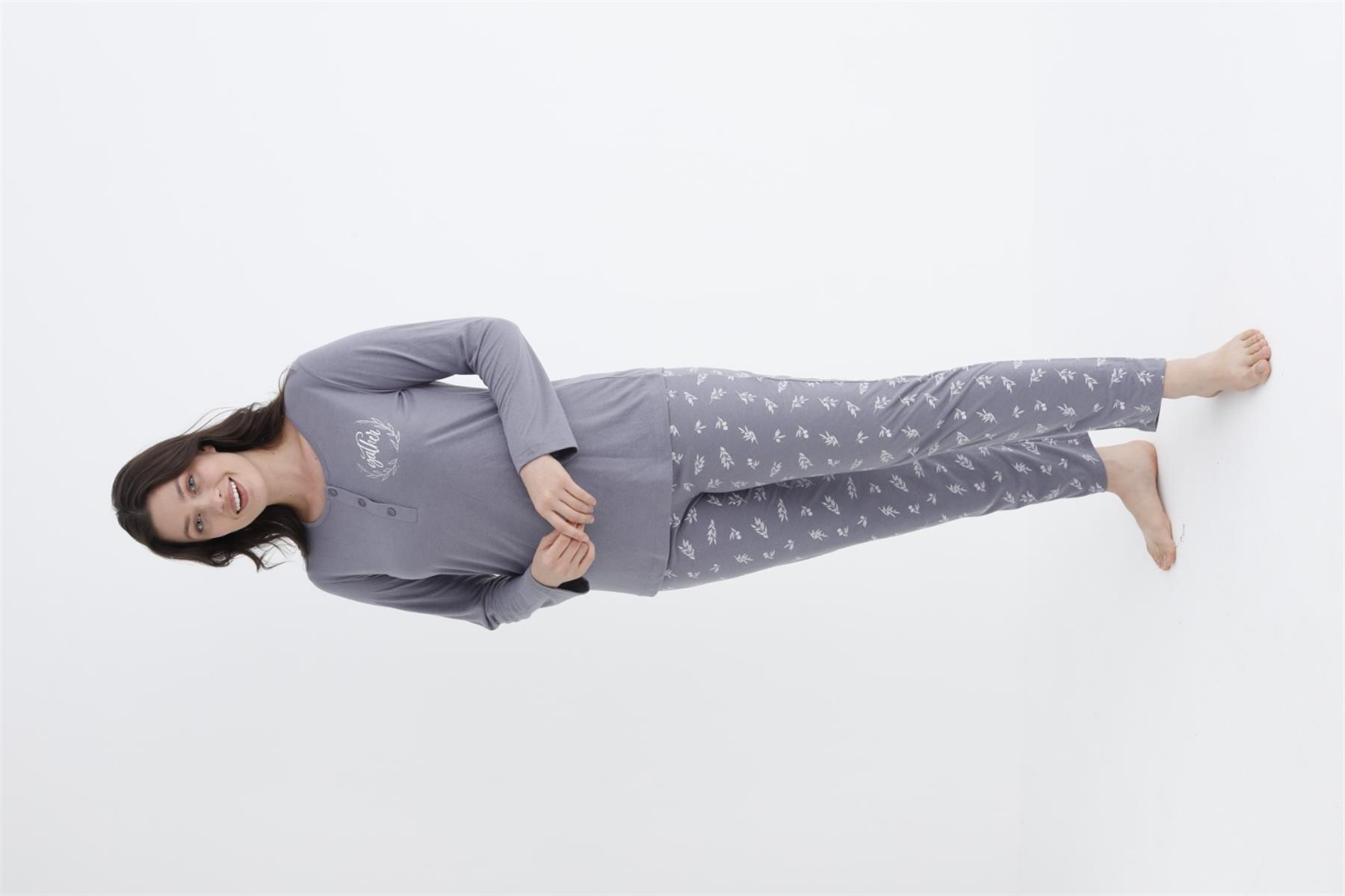 UZUN KOL MEVSİMLİK PİJAMA TAKIMI VİSKON ALPERİ 790-31