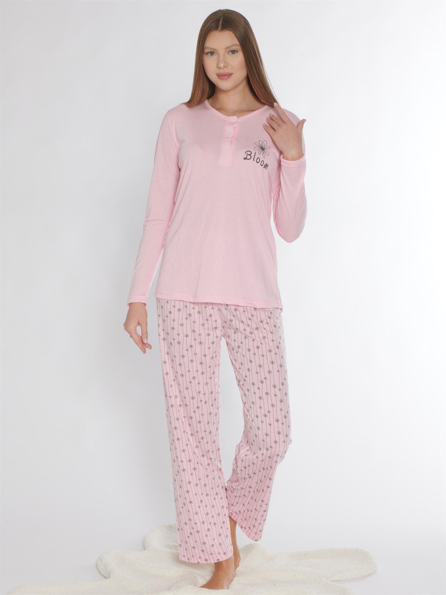 UZUN KOL PİJAMA TAKIM VİSKON ALPERİ 790-76