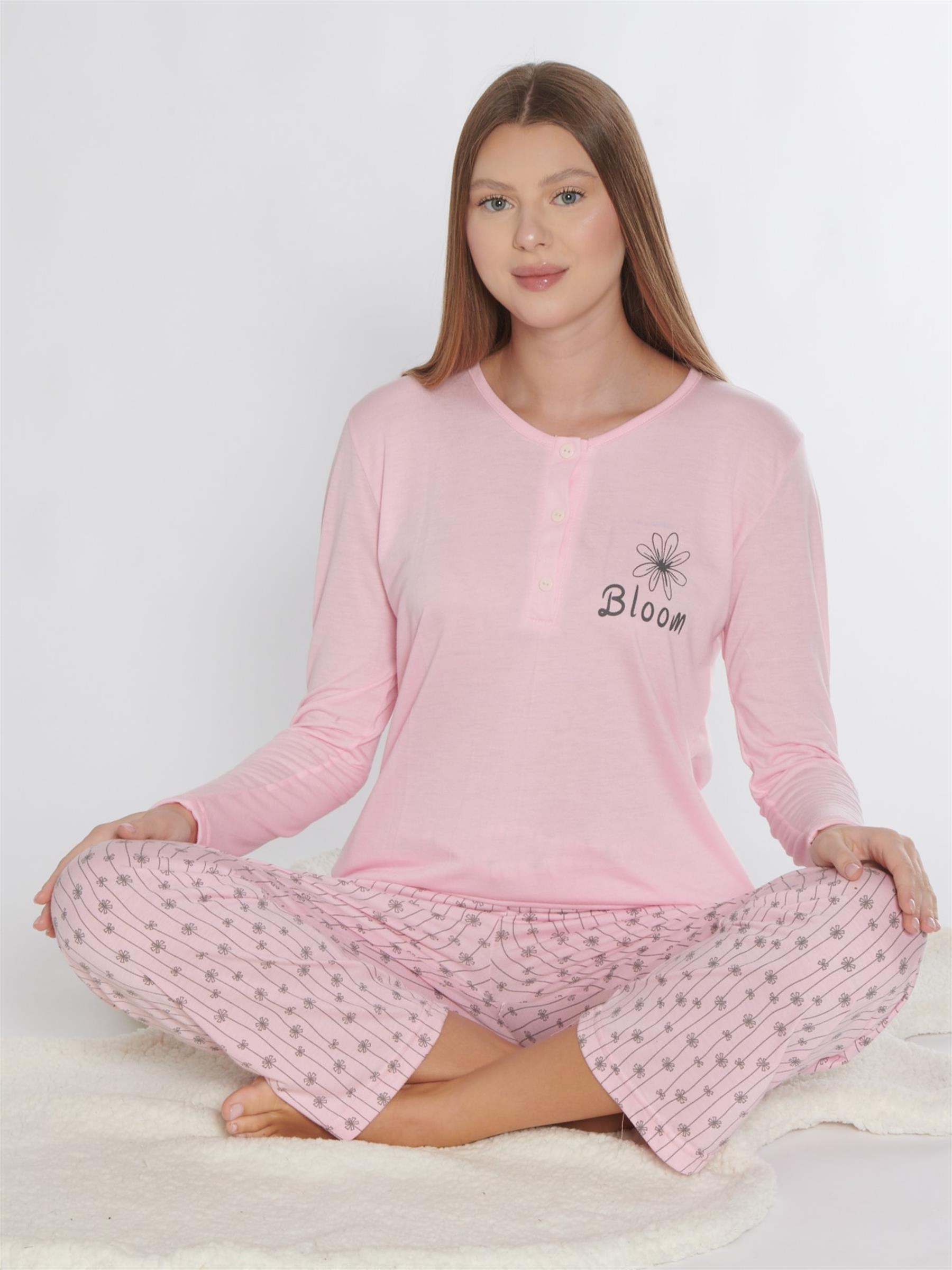 UZUN KOL PİJAMA TAKIM VİSKON ALPERİ 790-76