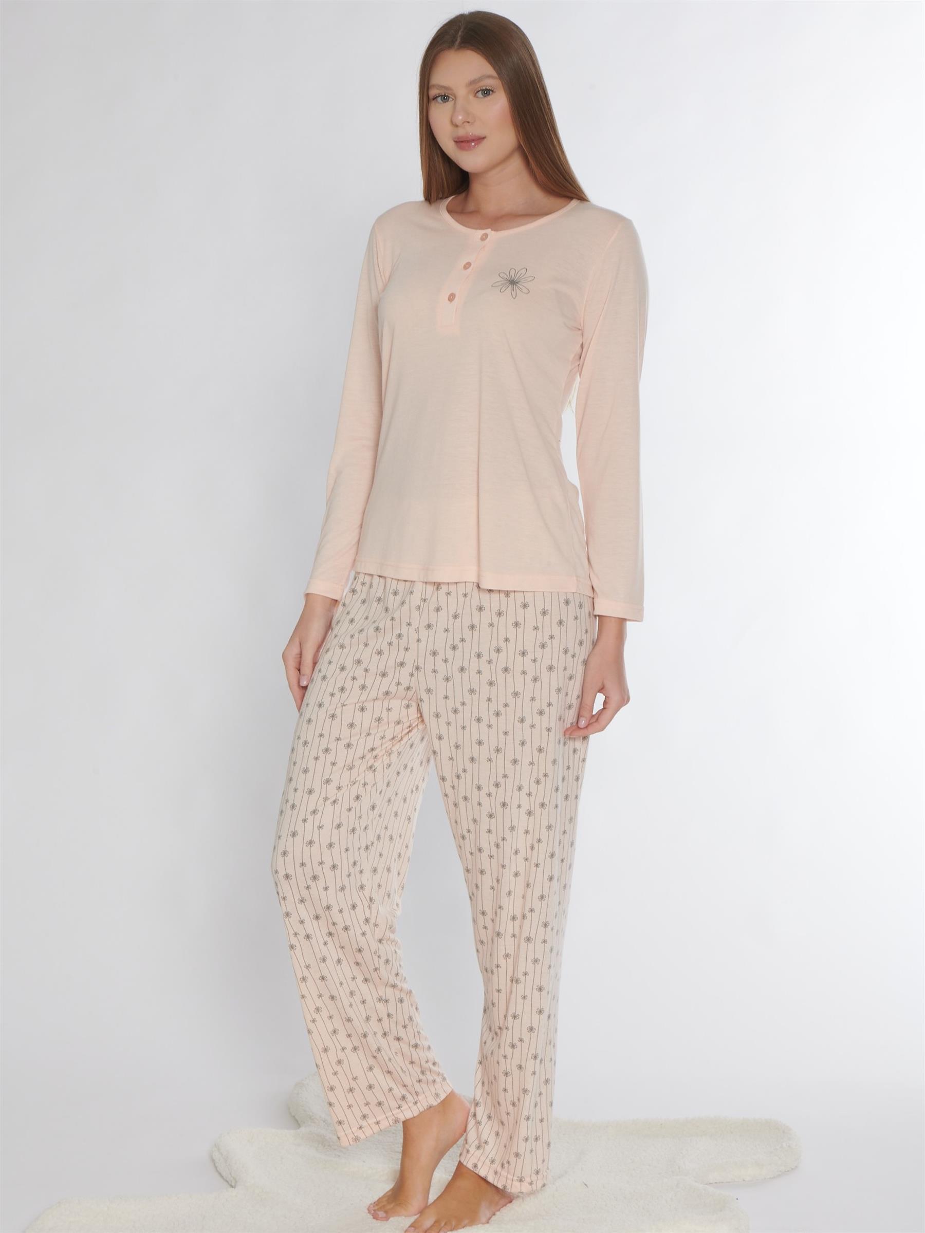 UZUN KOL PİJAMA TAKIM VİSKON ALPERİ 790-76