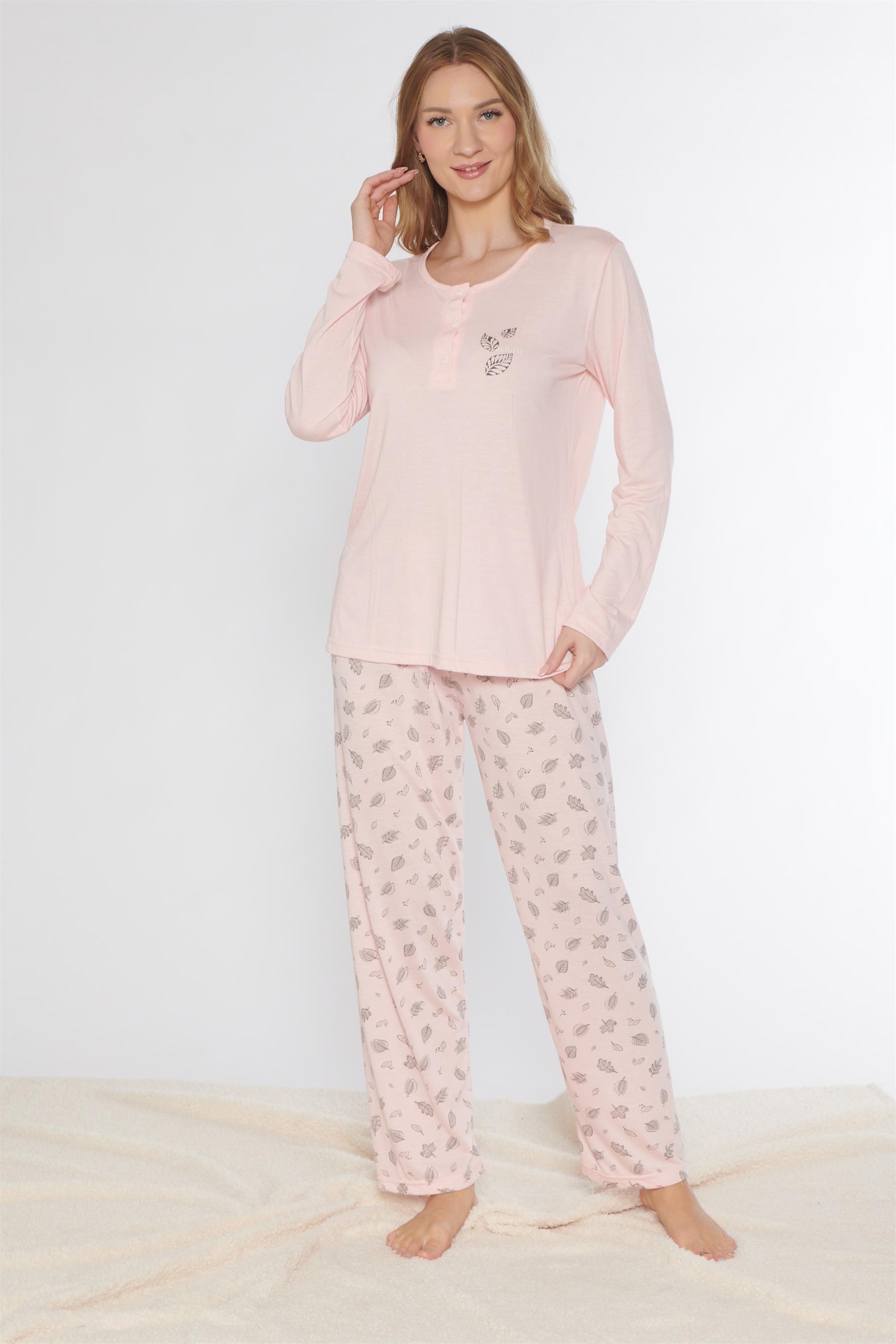 UZUN KOL PİJAMA TAKIMI VİSKON ALPERİ 790-77