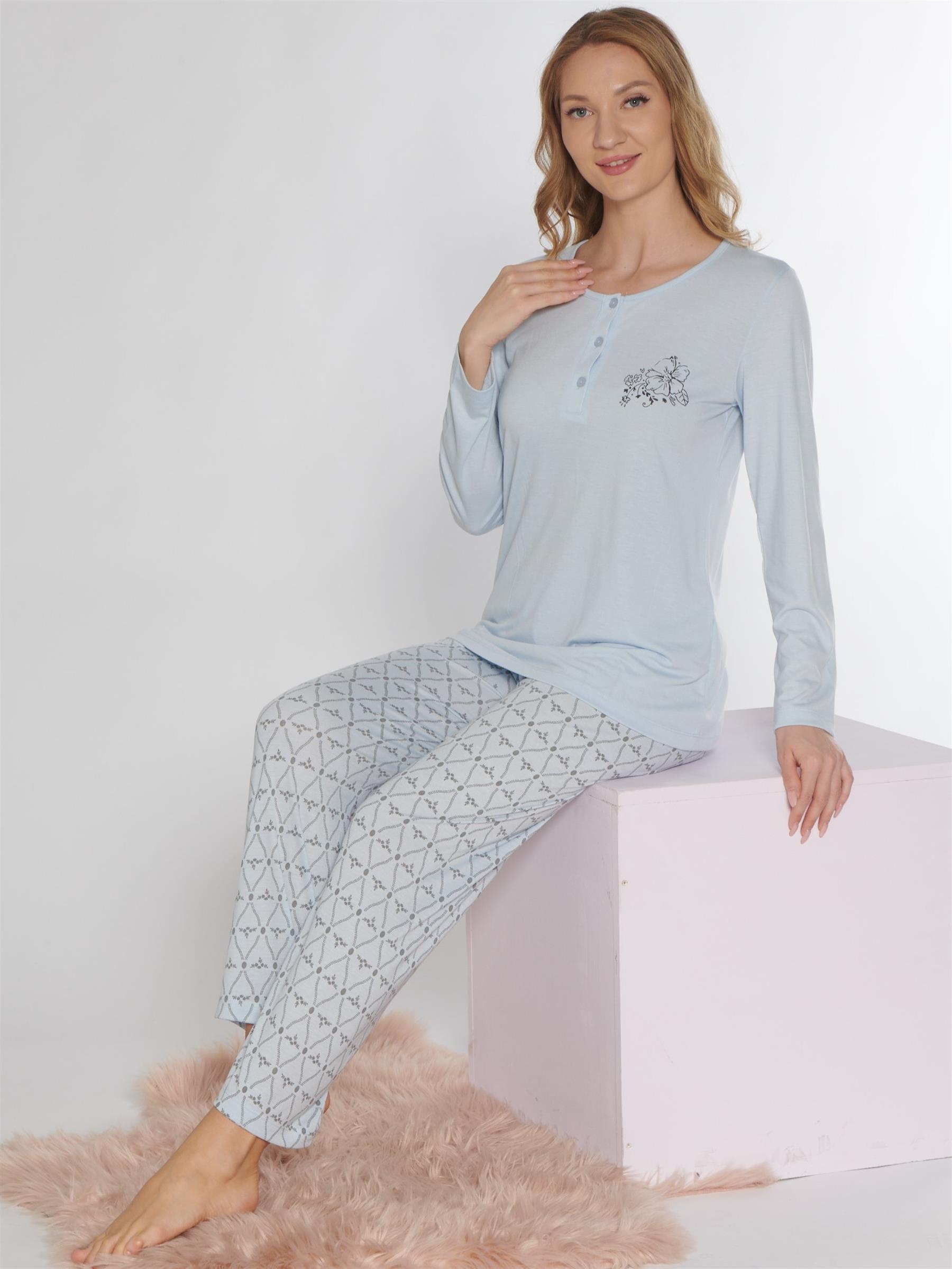 UZUN KOL PİJAMA TAKIMI ALPERİ 790-81