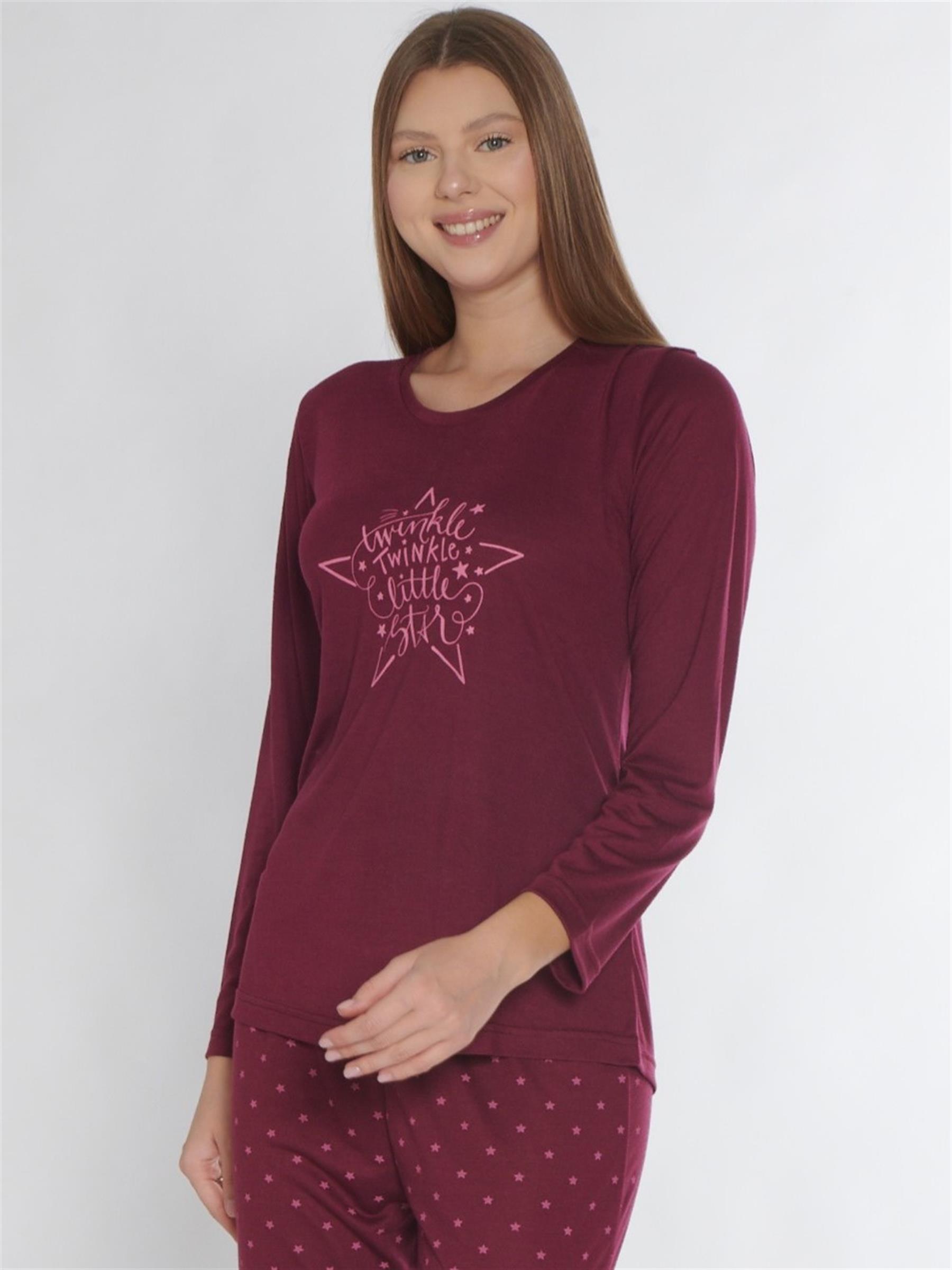 UZUN KOL PİJAMA TAKIMI VİSKON ALPERİ 790-85