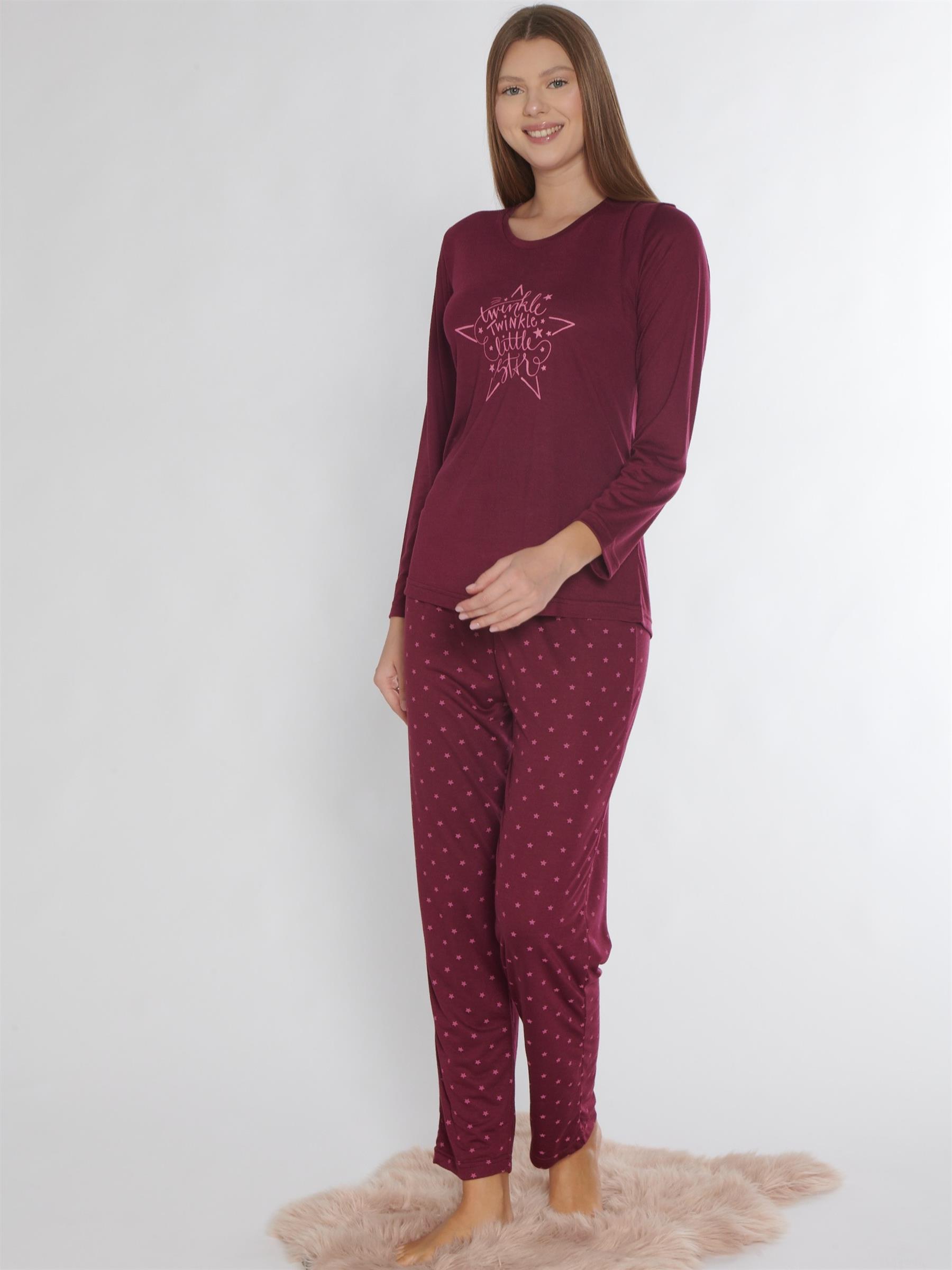 UZUN KOL PİJAMA TAKIMI VİSKON ALPERİ 790-85