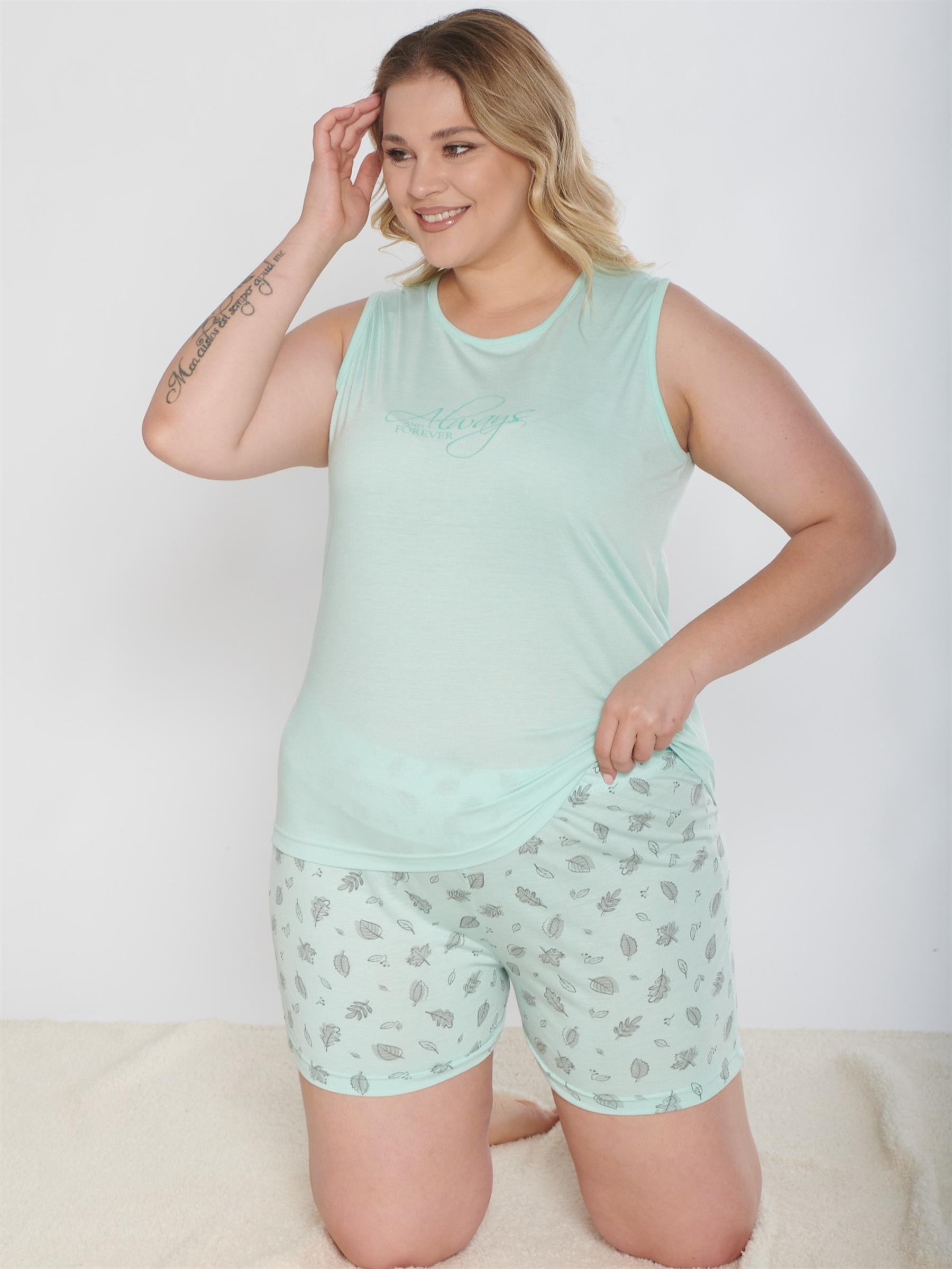 BÜYÜK BEDEN BATTAL ŞORT TAKIM ALPERİ B760-04