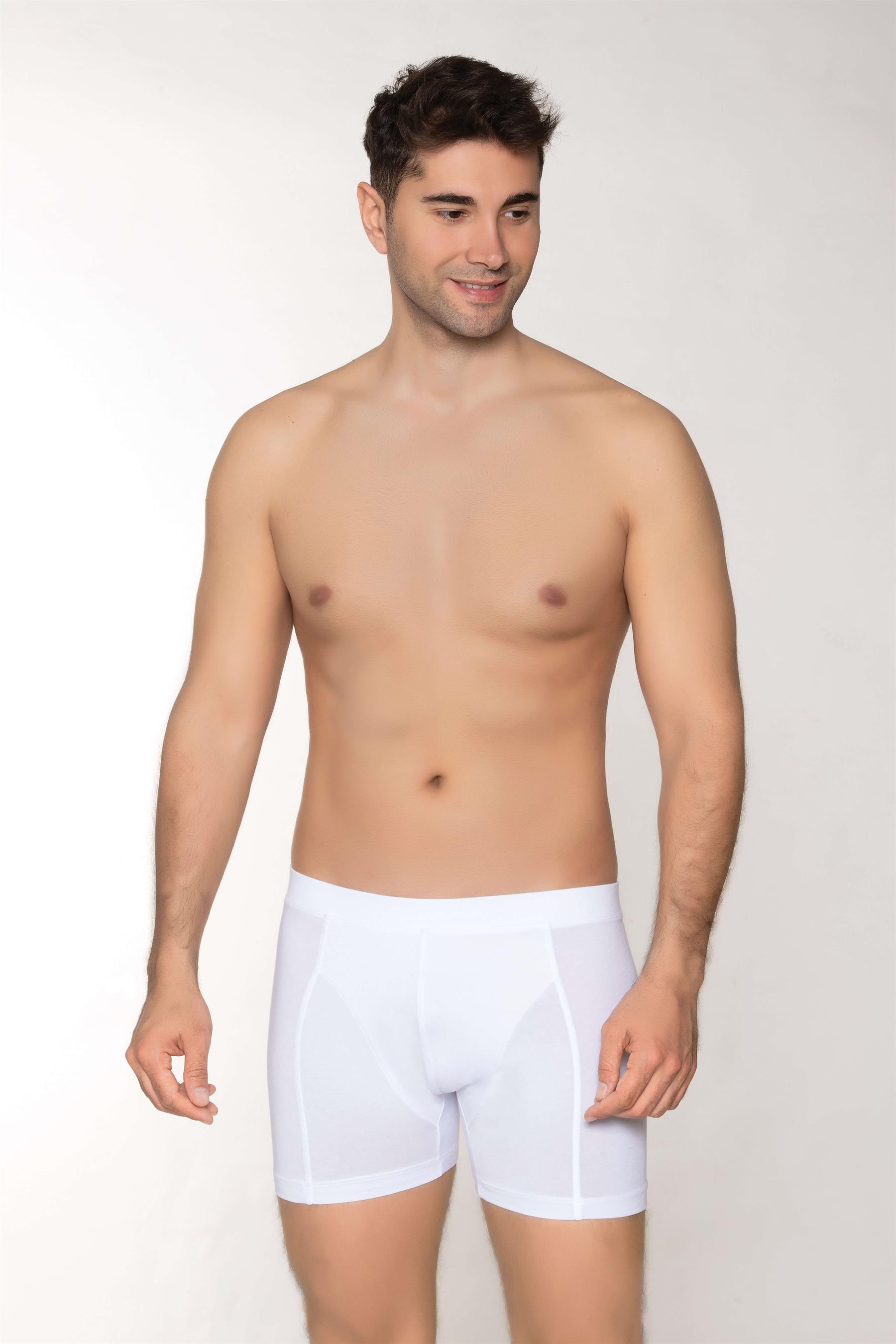 ERKEK MODAL BOXER GİZLİ LASTİKLİ BEYAZ