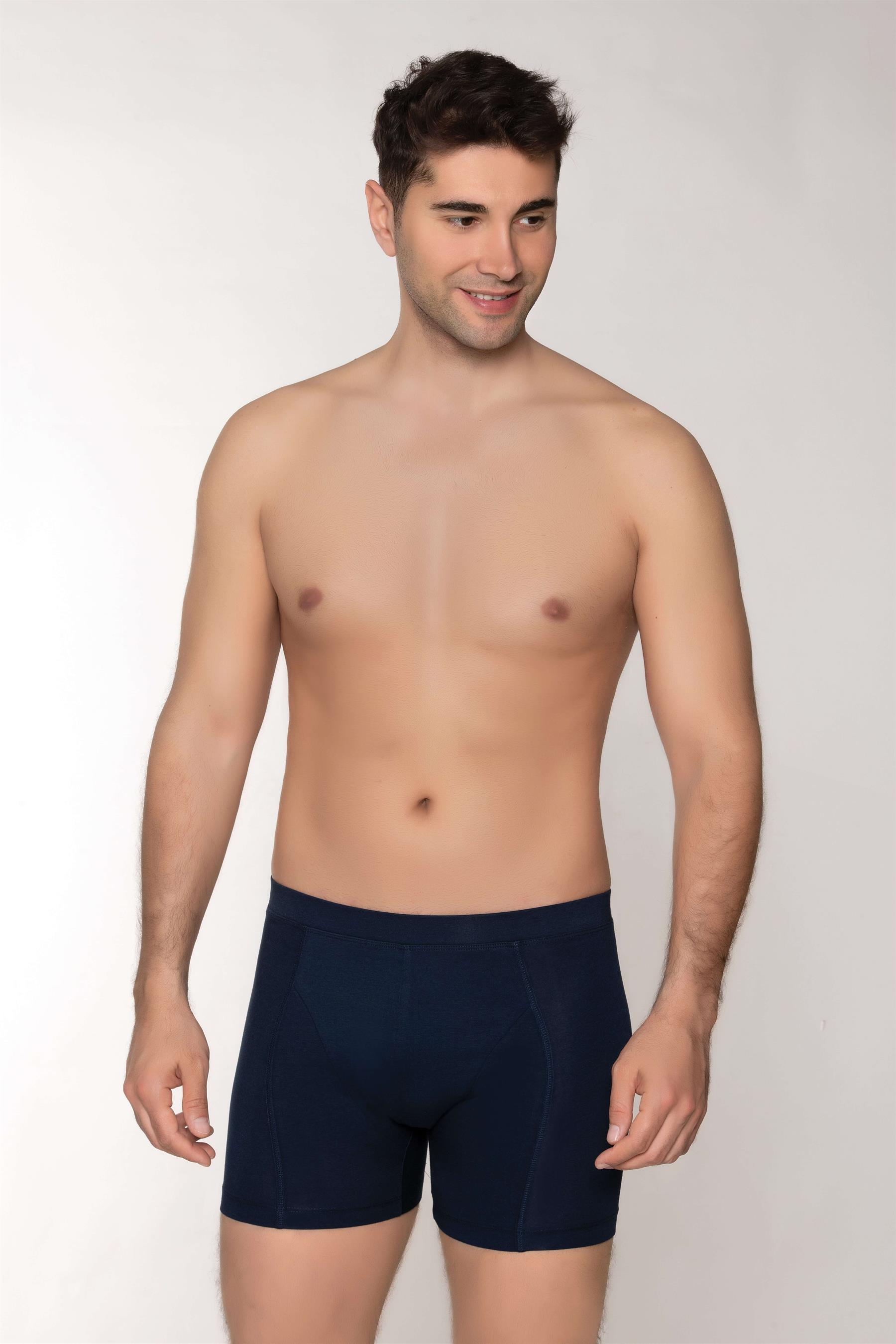 ERKEK MODAL BOXER GİZLİ LASTİKLİ LACİVERT