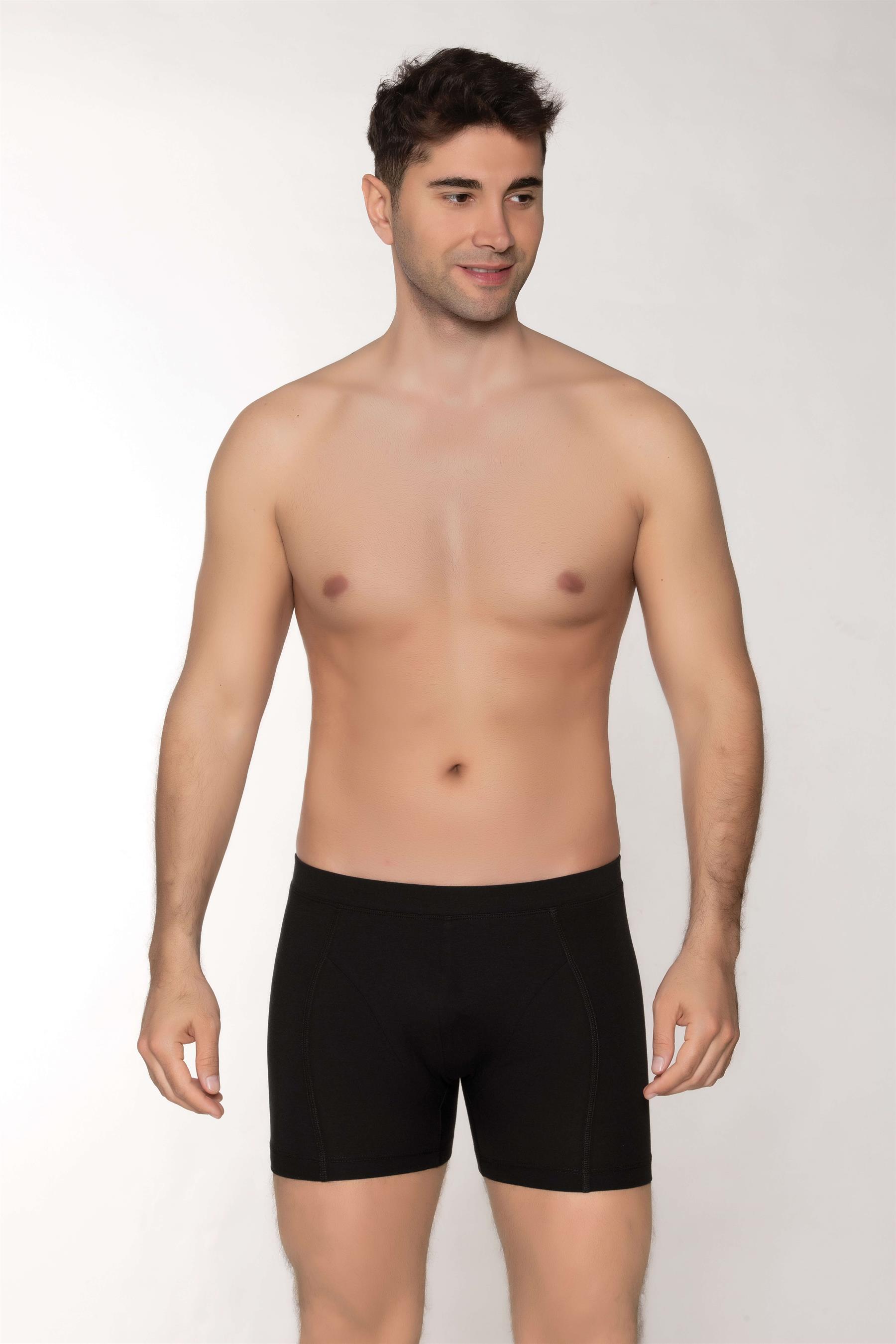 ERKEK MODAL BOXER GİZLİ LASTİKLİ SİYAH