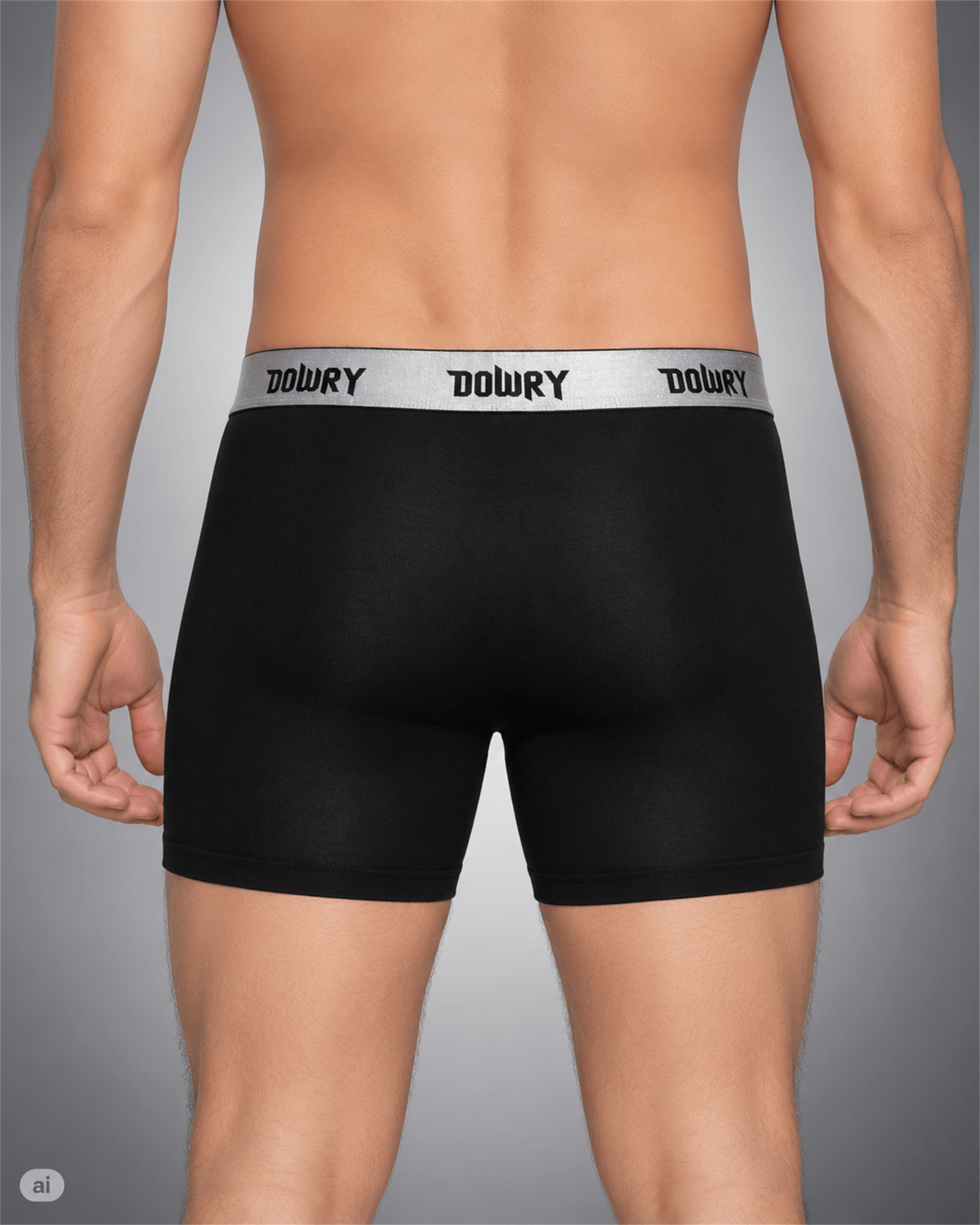 Erkek Siyah Modal Boxer Yumuşak Esnek Nefes Alabilen Kayma Yapmayan Rahat Premium İç Giyim S-XXL E672