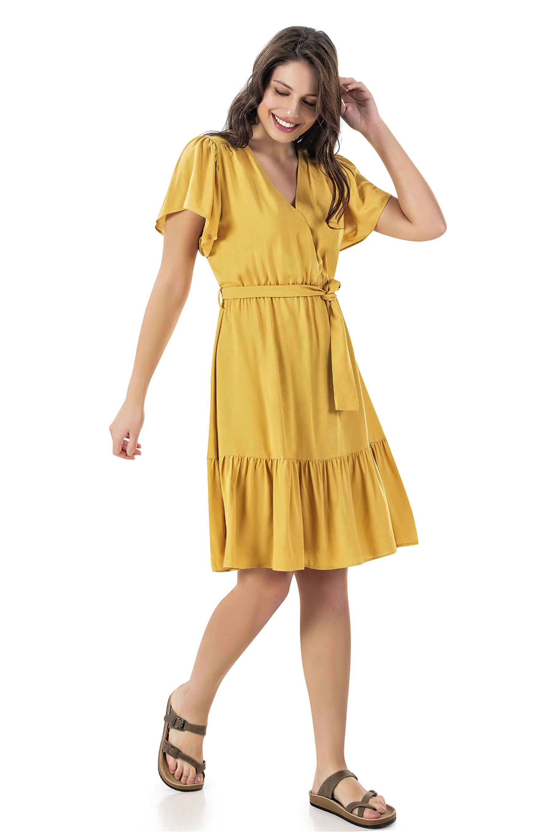 DOKUMA YAZLIK TUNİK ELBİSE KEMERLİ DOWRY 11-10