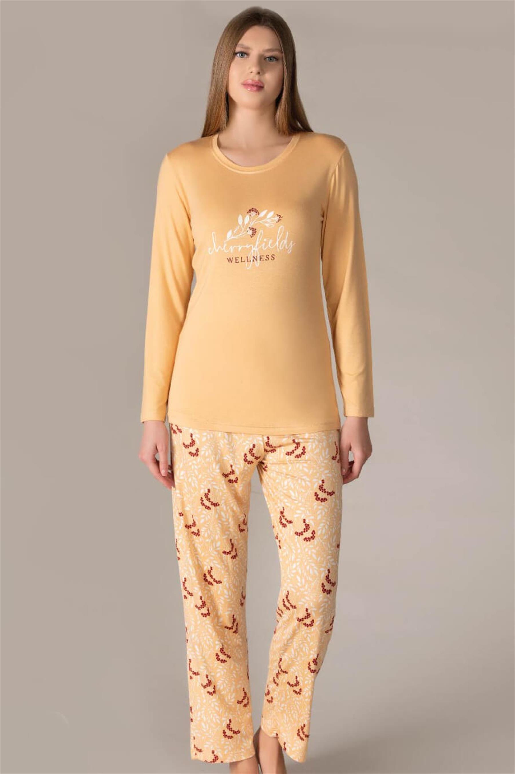 KADIN UZUN KOL PİJAMA TAKIMI VİSKON MEVSİMLİK DOWRY 09-131